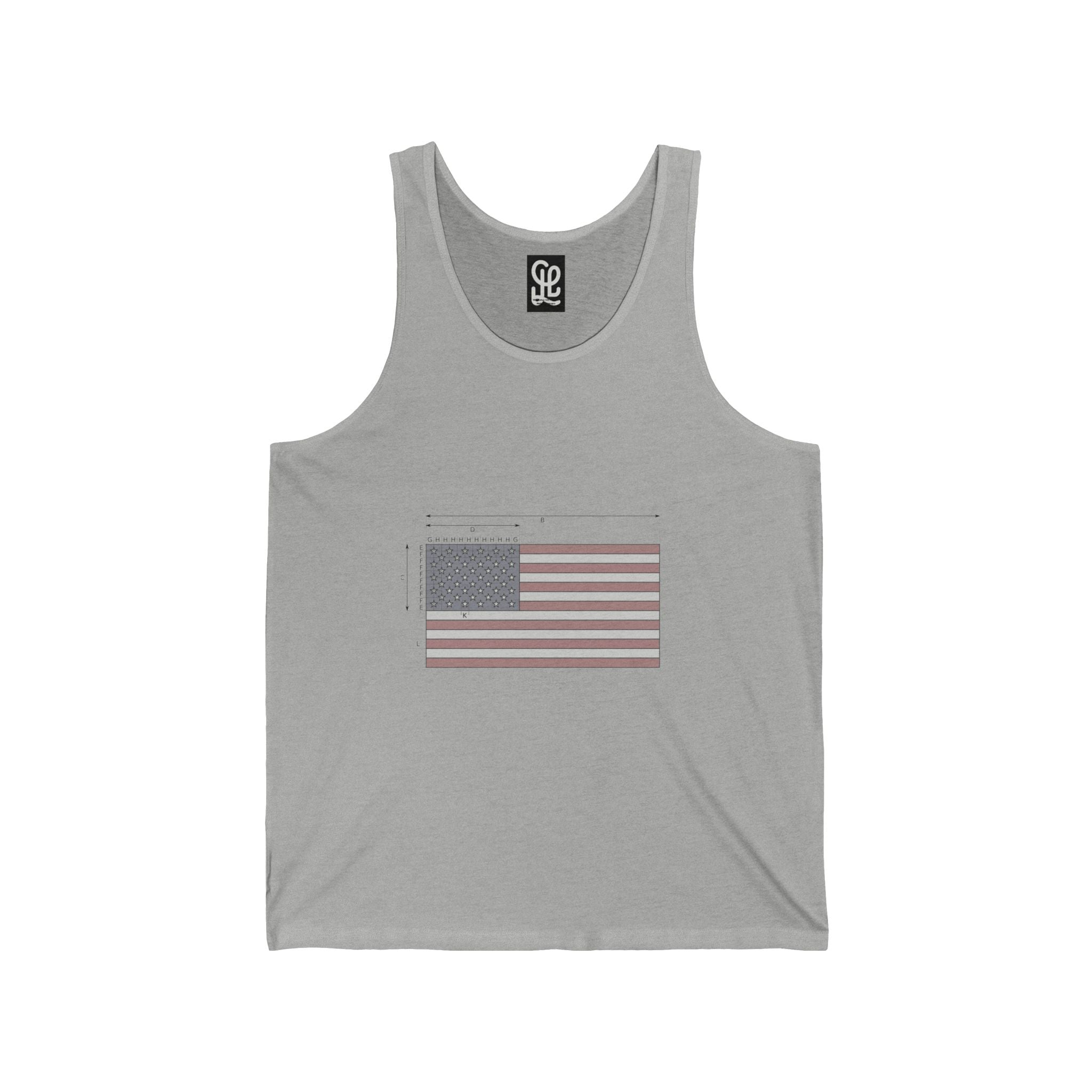 America 250 Retro Flag Tank Top — Patriotic USA 250th Anniversary Graphic Tank