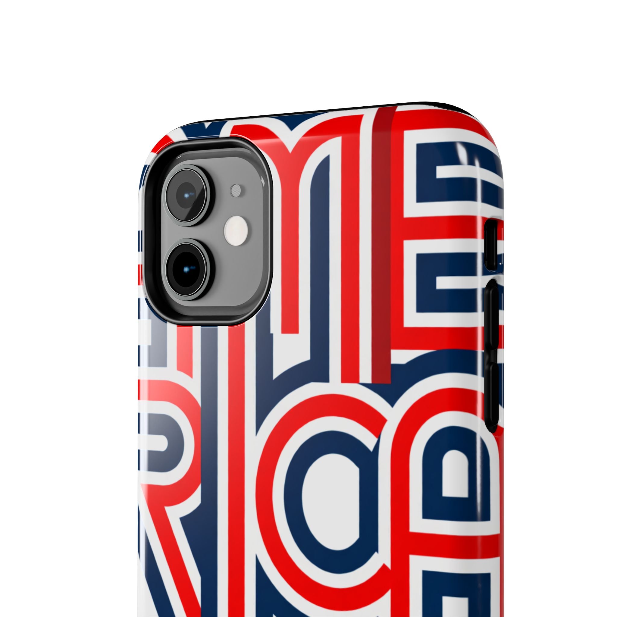 Patriotic 'America 250' Tough Phone Case – Red, White & Blue Retro Typography