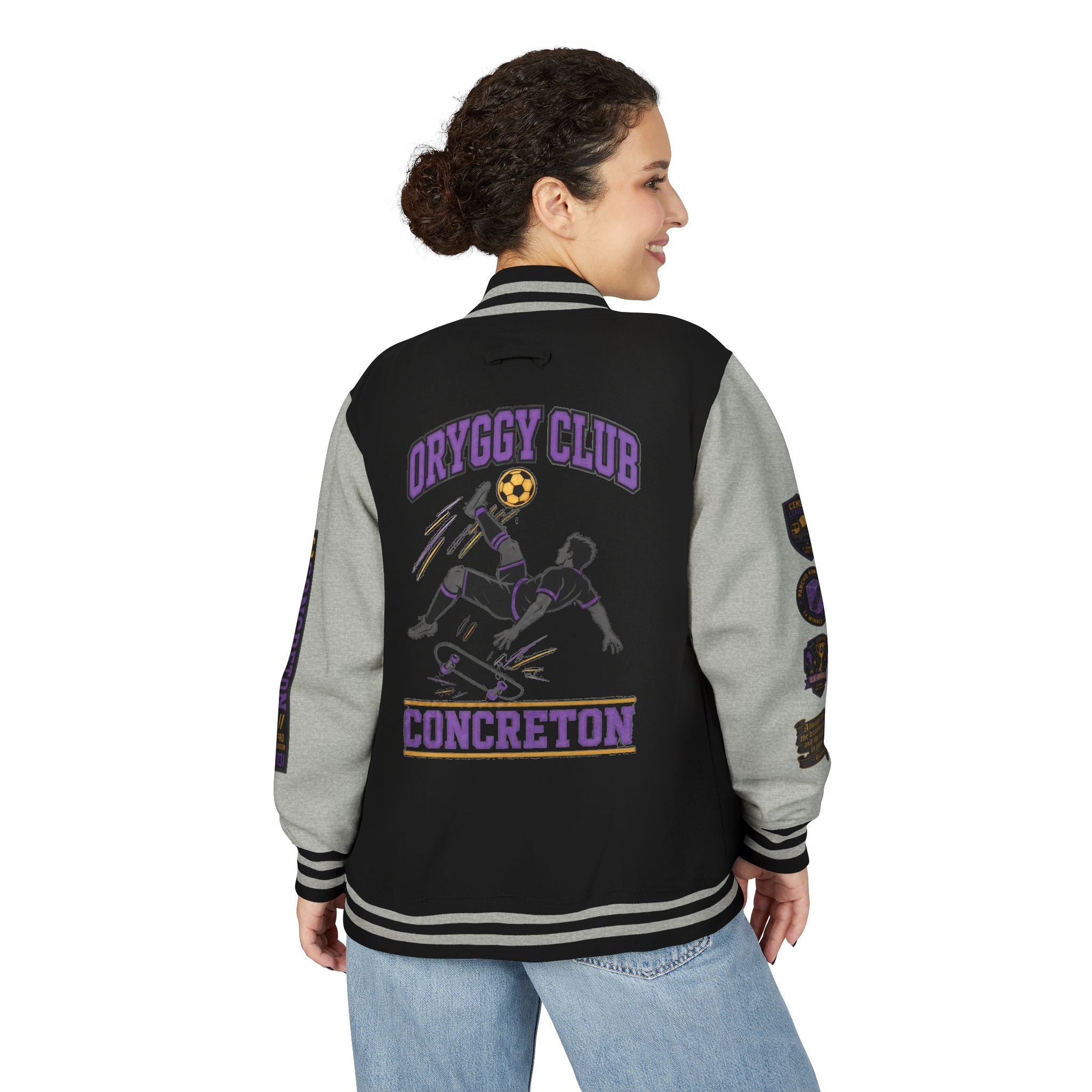 OC Concreton Varsity Jacket — Pancho Hawks "Cold Bearings" Distressed Edition