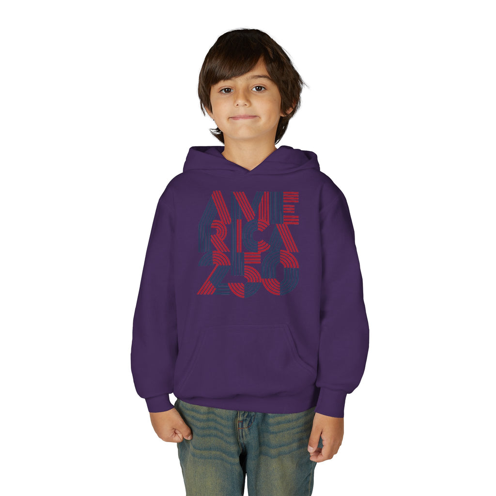 America 250 Hoodie | Patriotic Retro Typography, 250th Anniversary