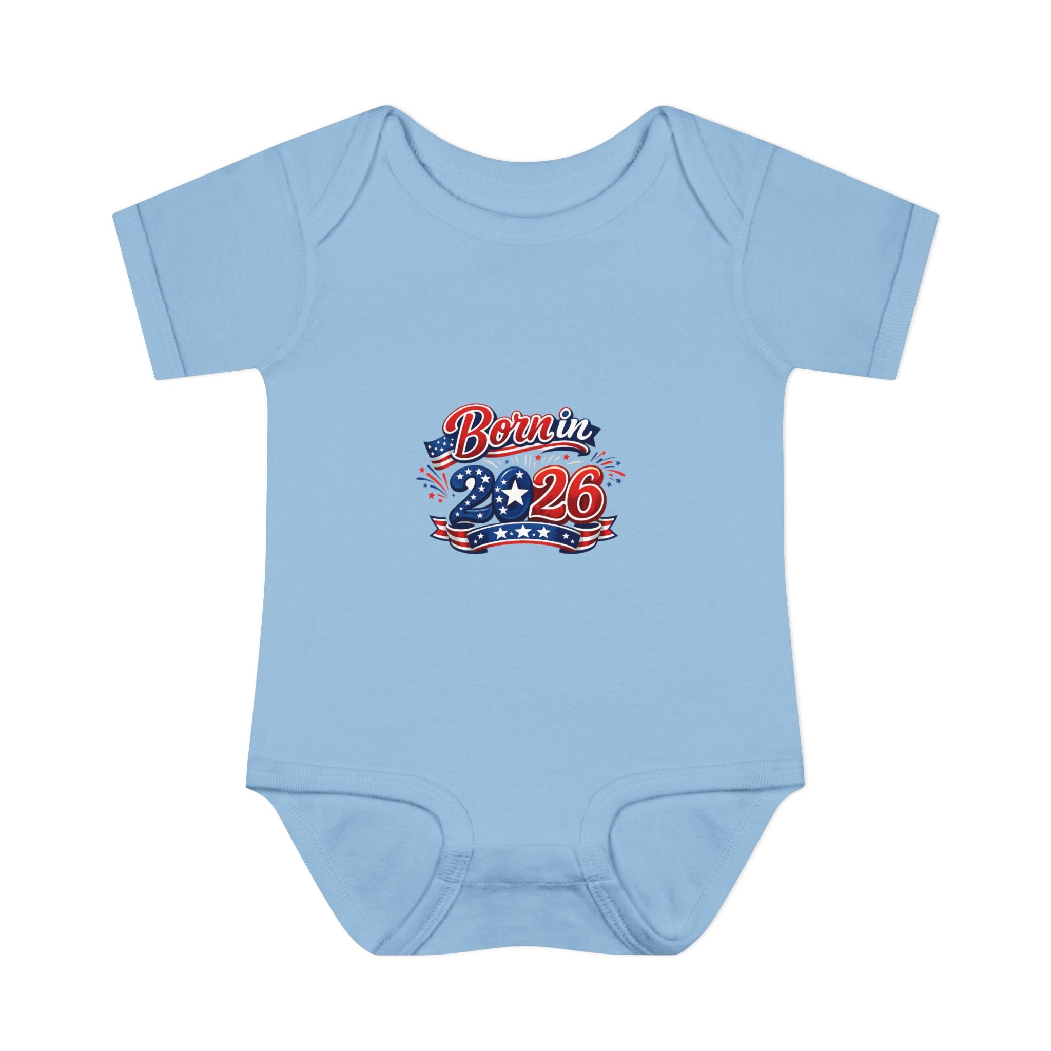 America 250 Personalized Baby Bodysuit - 'Bernin 2026' Patriotic Infant One-Piece (Custom Back Text)