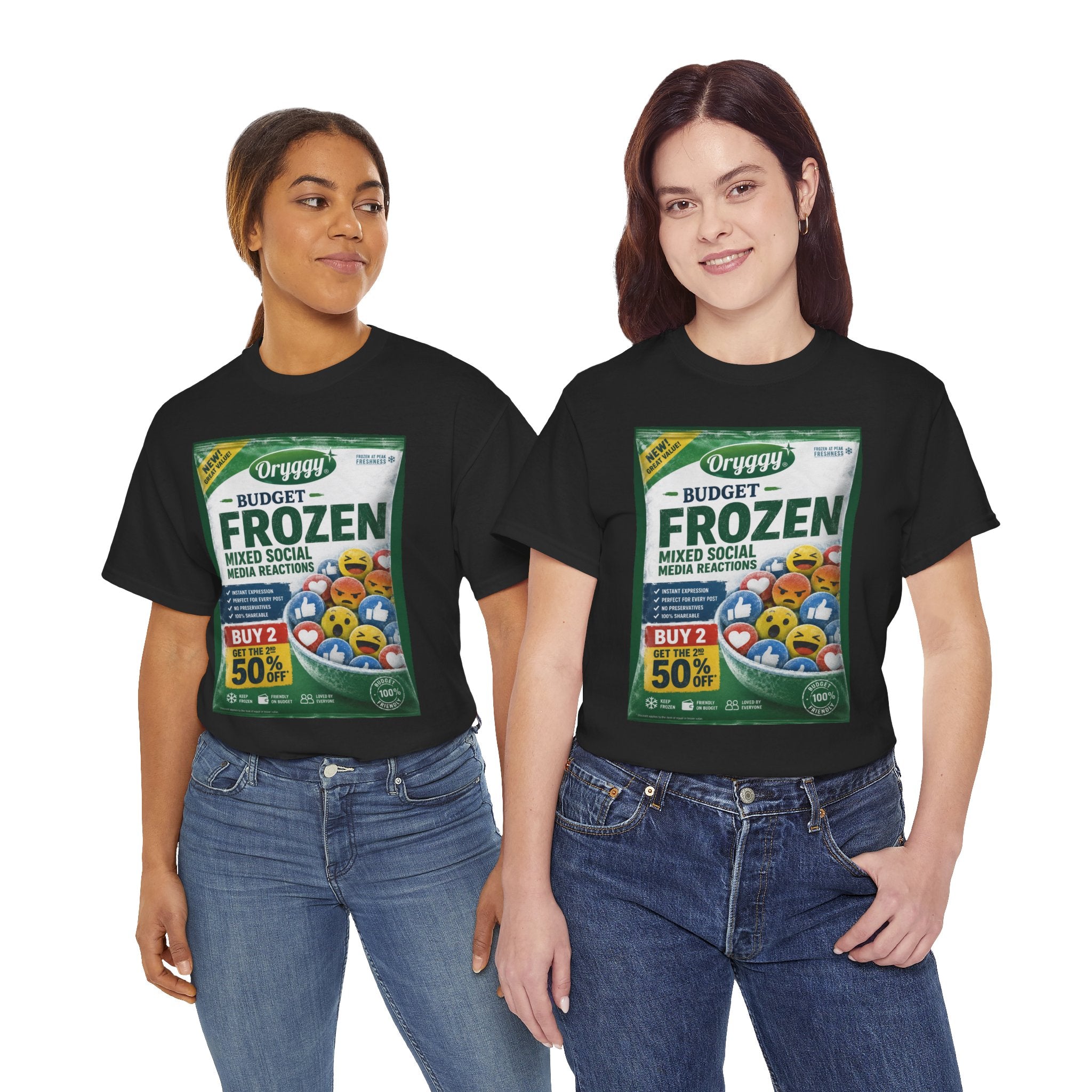 oryggy Originals Summer line 'Budget Frozen Mixed Social Media Reactions' Graphic Tee