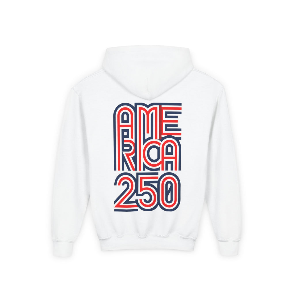 America 250 Hoodie | Patriotic Retro Typography, 250th Anniversary
