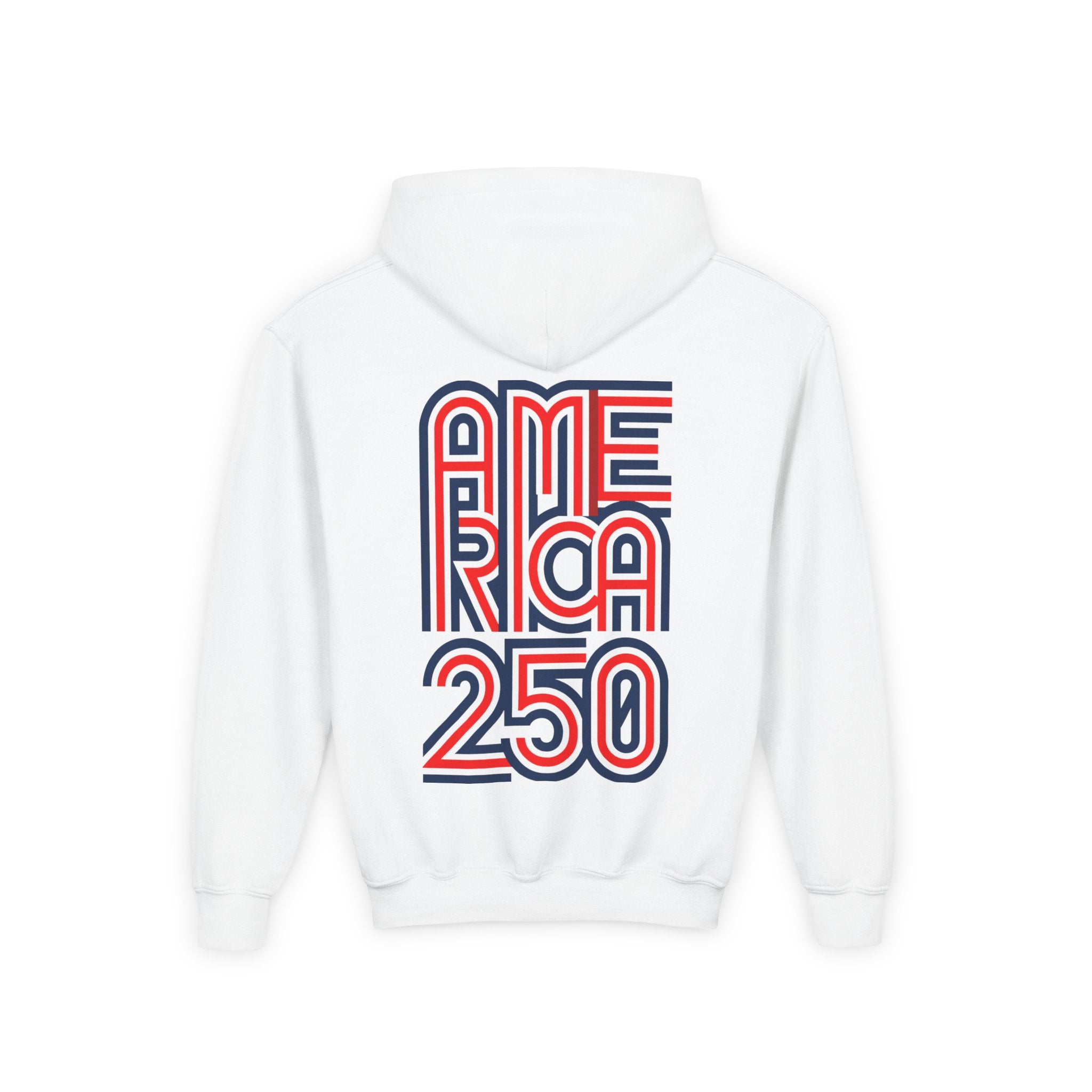 America 250 Hoodie | Patriotic Retro Typography, 250th Anniversary