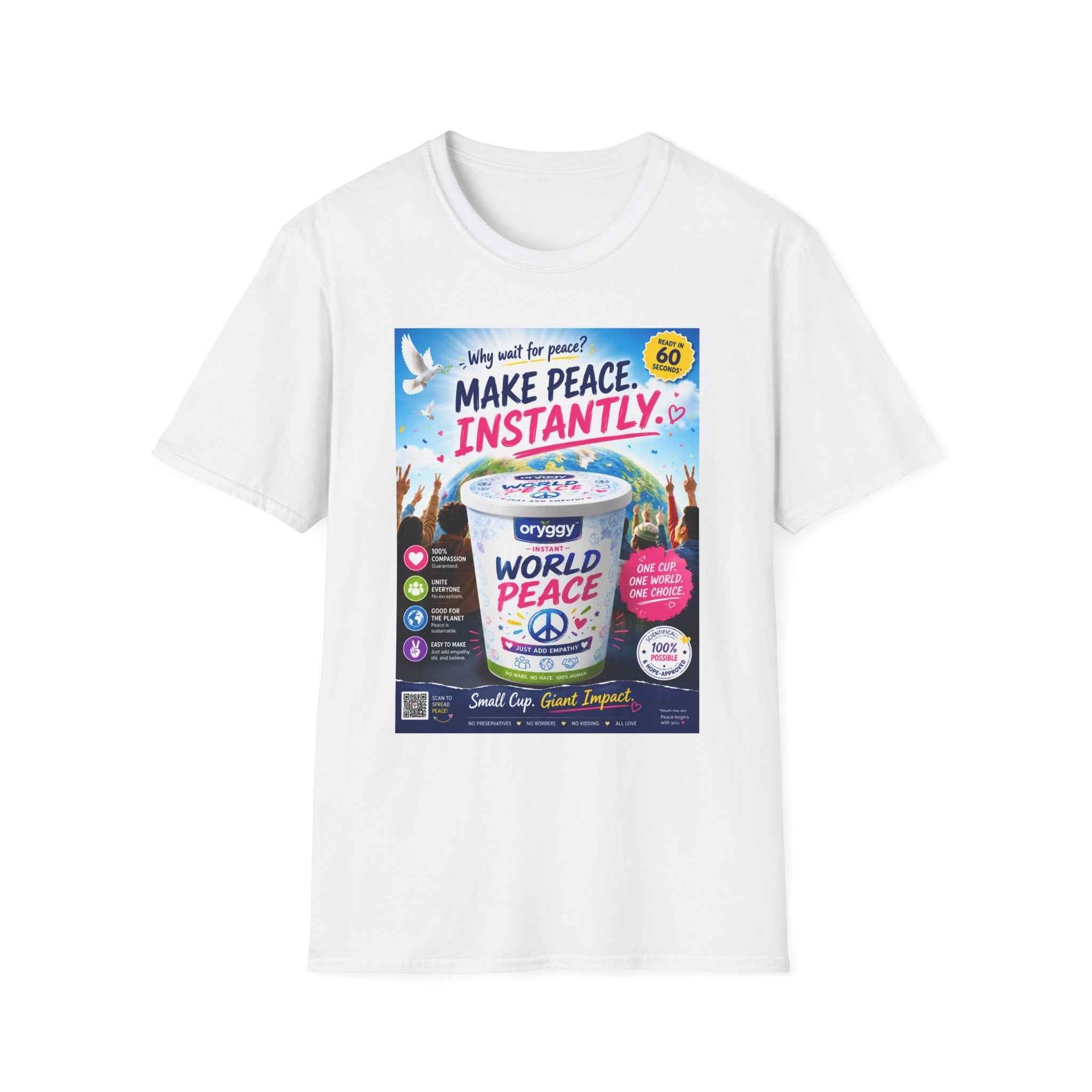 oryggy Originals Summer line "Make Peace Instantly" World Peace Graphic Tee