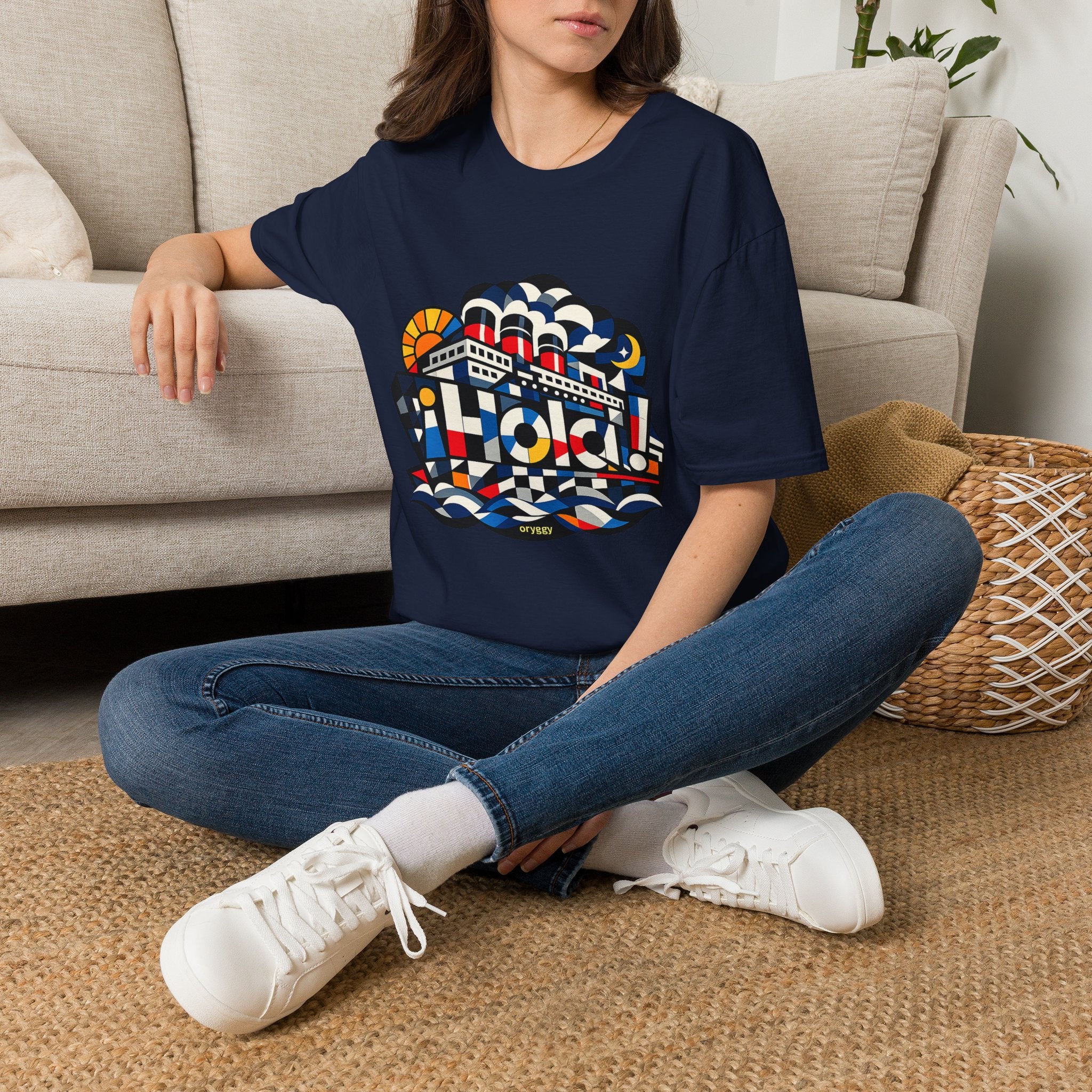 oryggy Originals Summer line T-Shirt — Retro Nautical Cruise Graphic "¡Hola!" Tee