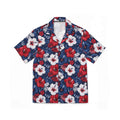 America 250 Patriotic Red White & Blue Hawaiian Shirt — Men's Floral Camp Shirt