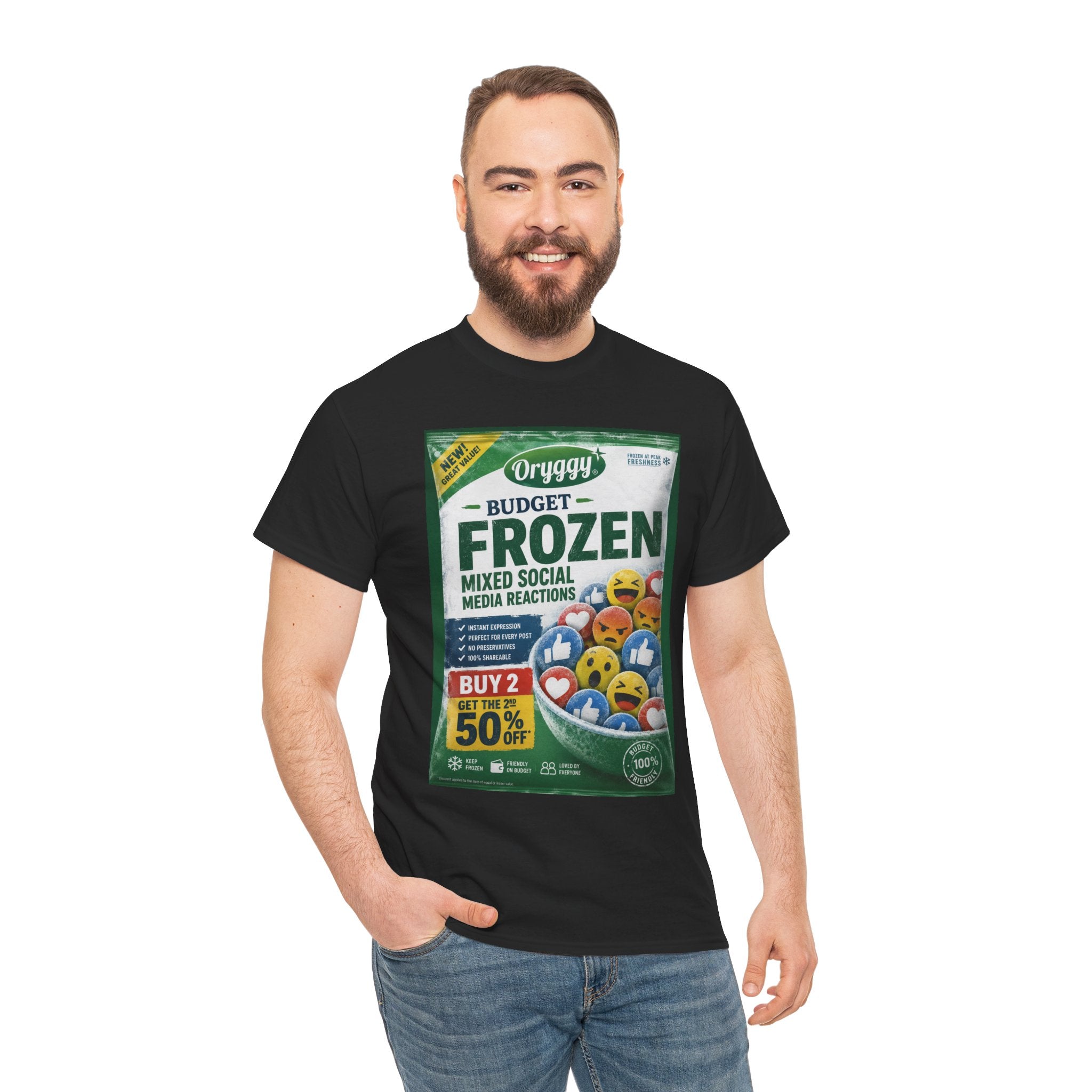 oryggy Originals Summer line 'Budget Frozen Mixed Social Media Reactions' Graphic Tee