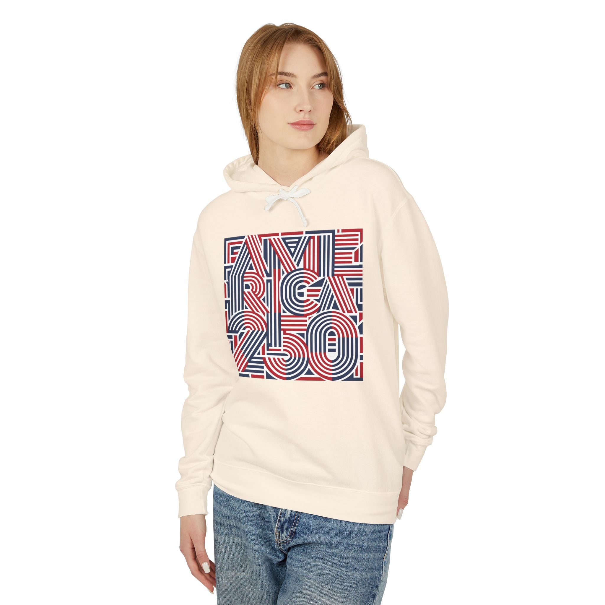 oryggy - america-250-hoodie-retro-red-blue-patriotic-anniversary-pullover - Vintage Patriotic Apparel