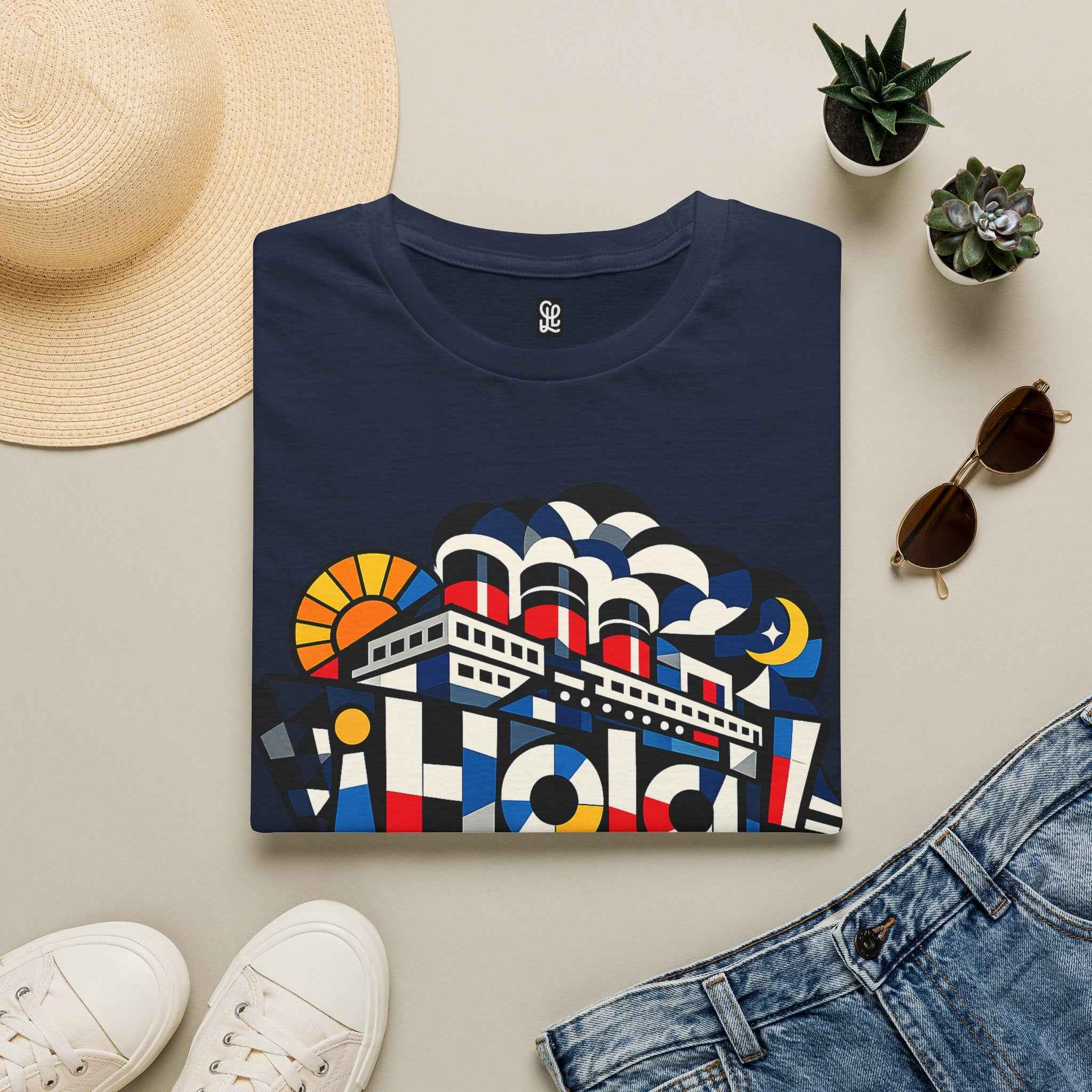 oryggy Originals Summer lin T-Shirt — ¡Hola! Retro Nautical Cruise Ship Graphic
