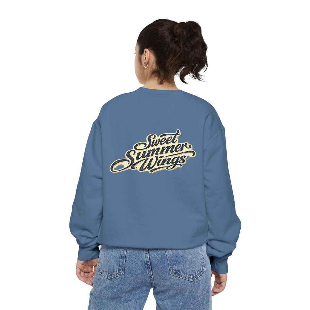 America 250 Garden Days Summer Sweatshirt — "Sweet Summer Wings" Vintage Floral 4th of July Crewneck