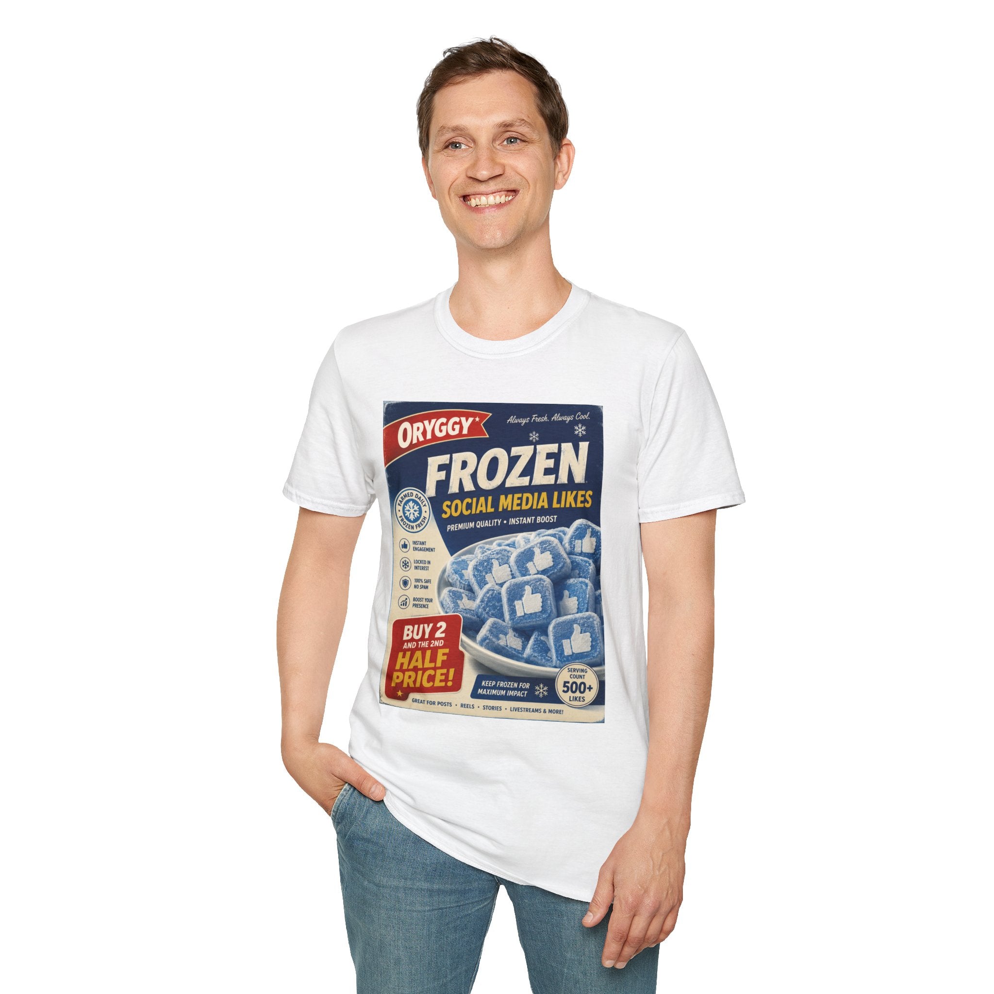 oryggy Originals Summer line 'Frozen Social Media Likes' Retro Graphic Tee