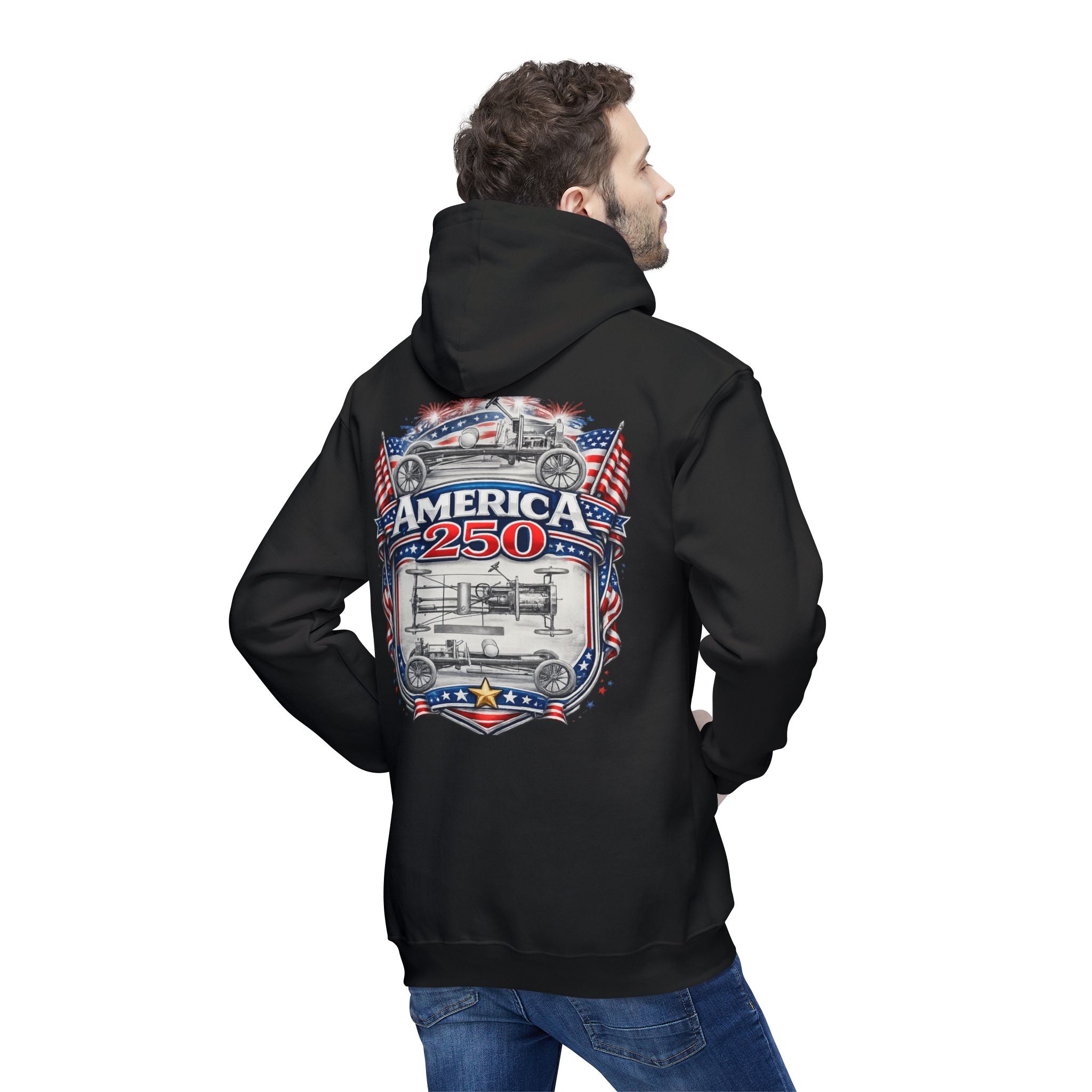 America 250 Patriotic USA Anniversary Hoodie —  Made in USA