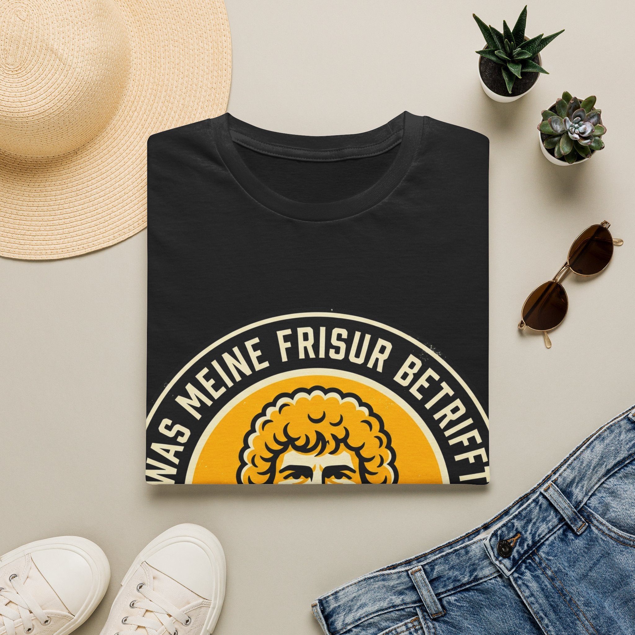 Was meine Frisur betrifft T‑Shirt – Vintage Fußballer Design