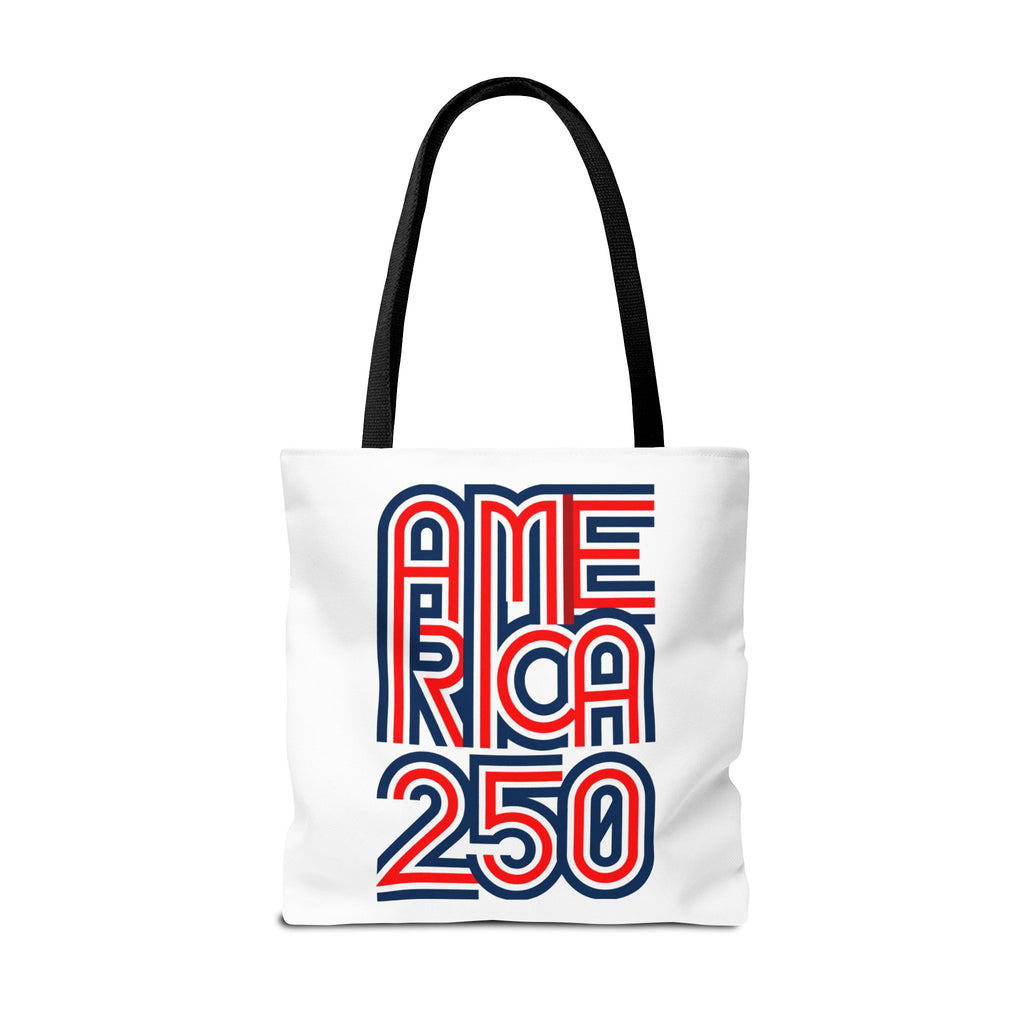 America 250 Tote Bag — Patriotic Red, White & Blue Commemorative Tote
