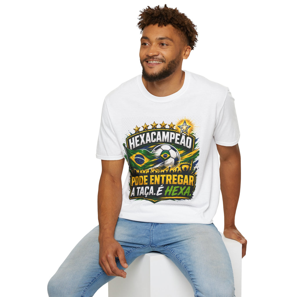FIFA World Cup 2026 Hexacampeão Personalized Soccer T-Shirt — Brazilian Flag Football Fan Tee