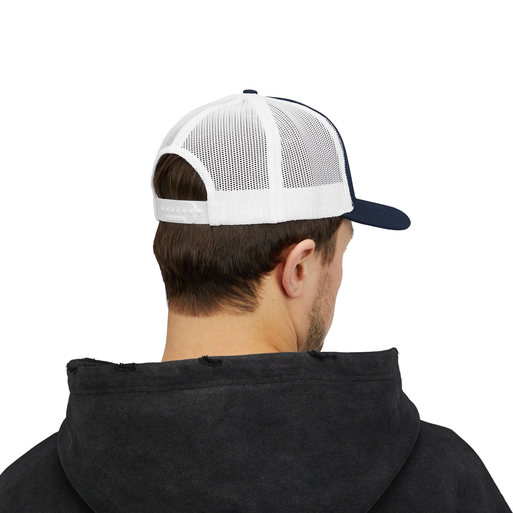 America 250 Snapback Cap | Patriotic USA Flag Text Trucker Hat