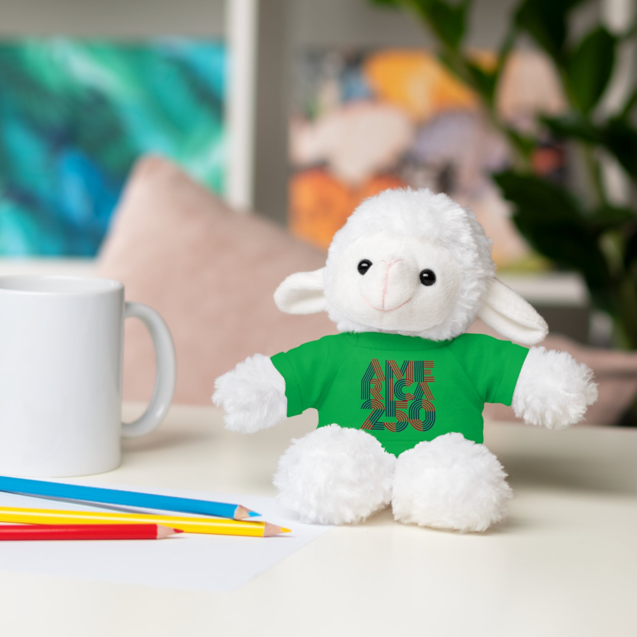 America 250 Teddy Bear plush | Patriotic stuffed animal with tee