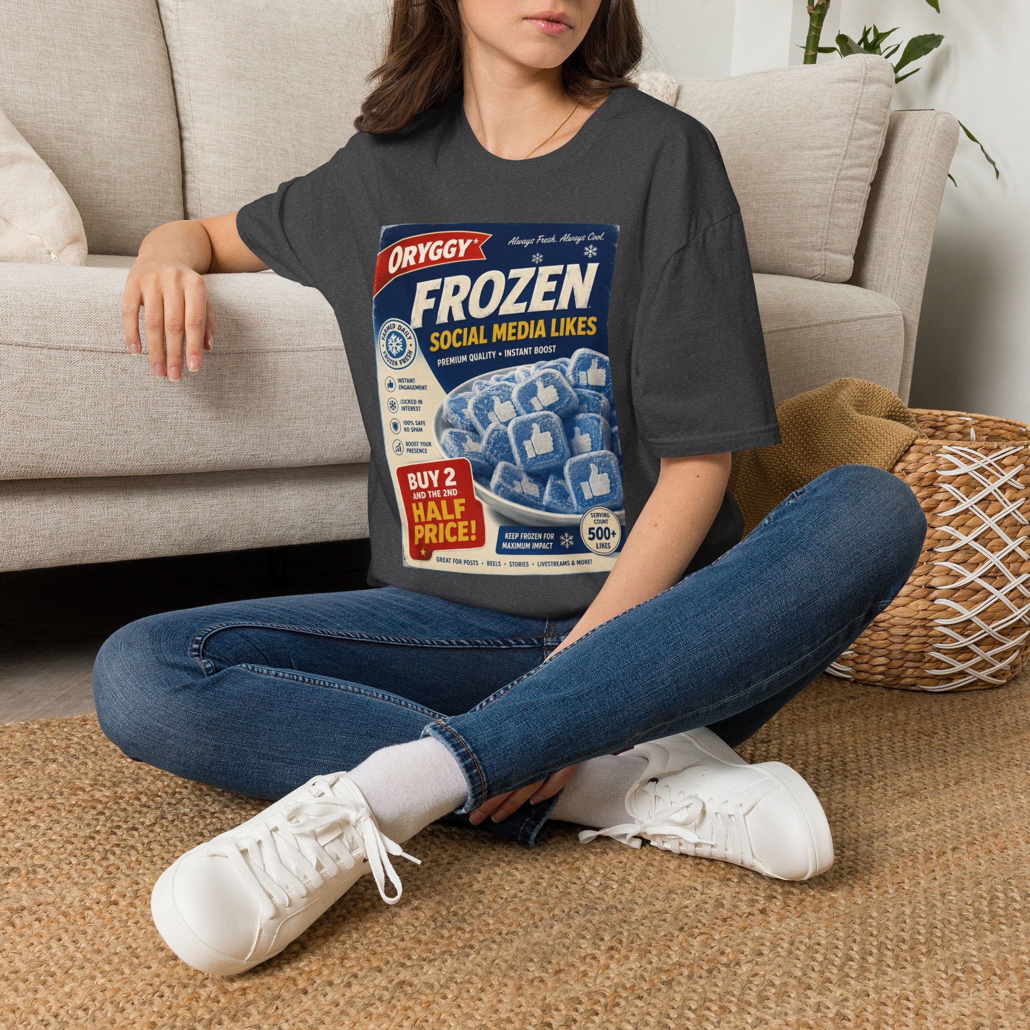 oryggy Originals Summer line 'Frozen Social Media Likes' Retro Graphic Tee