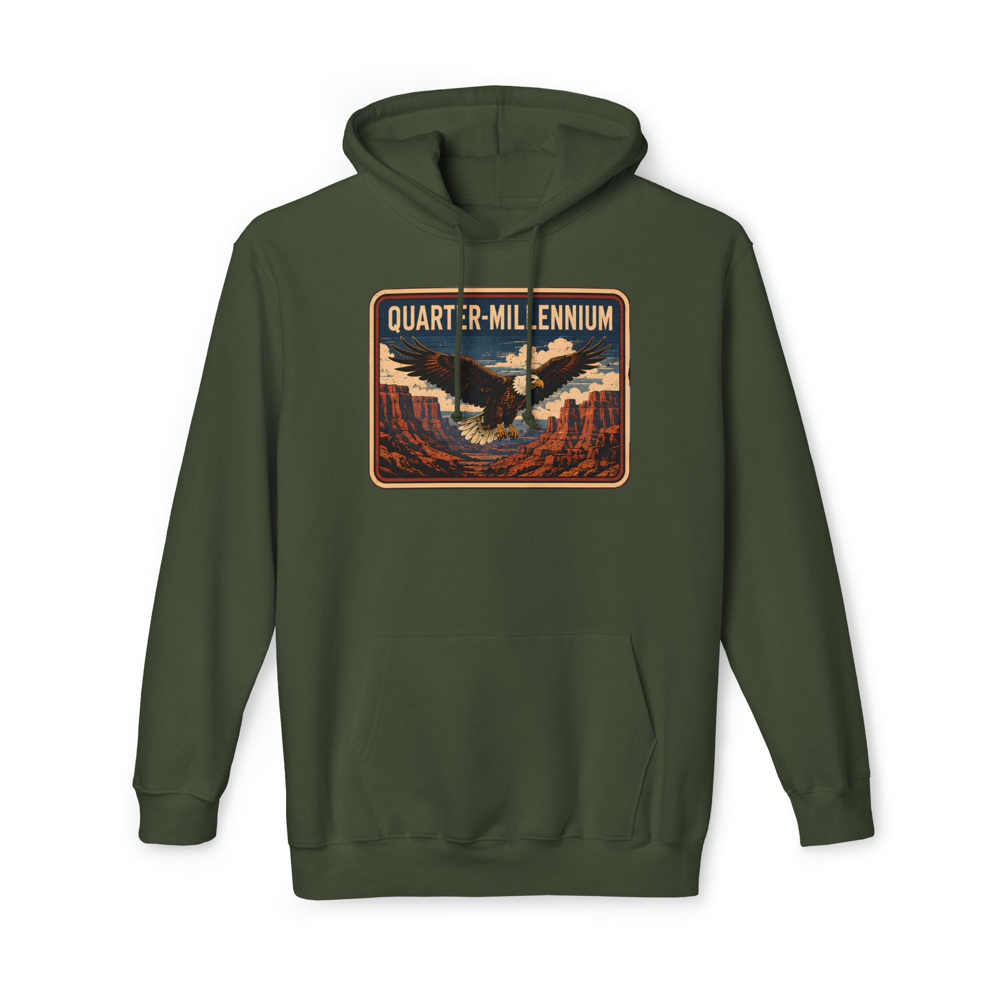 America 250 Quarter-Millennium Vintage Landscape Hoodie — Made in USA