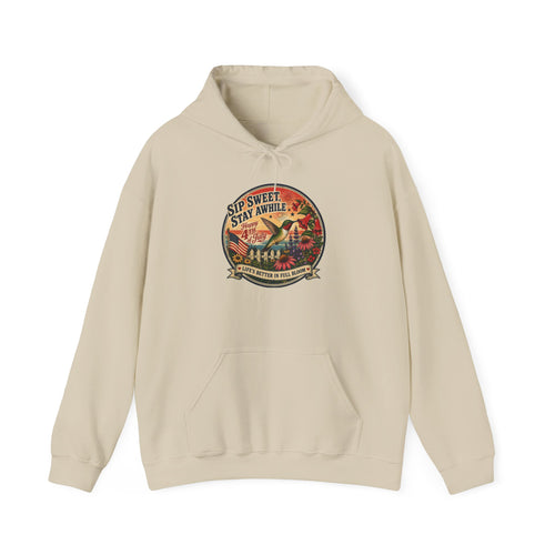 oryggy - america-250-unisex-heavy-blend™-hooded-sweatshirt-hummingbird-tee - Vintage Patriotic Apparel