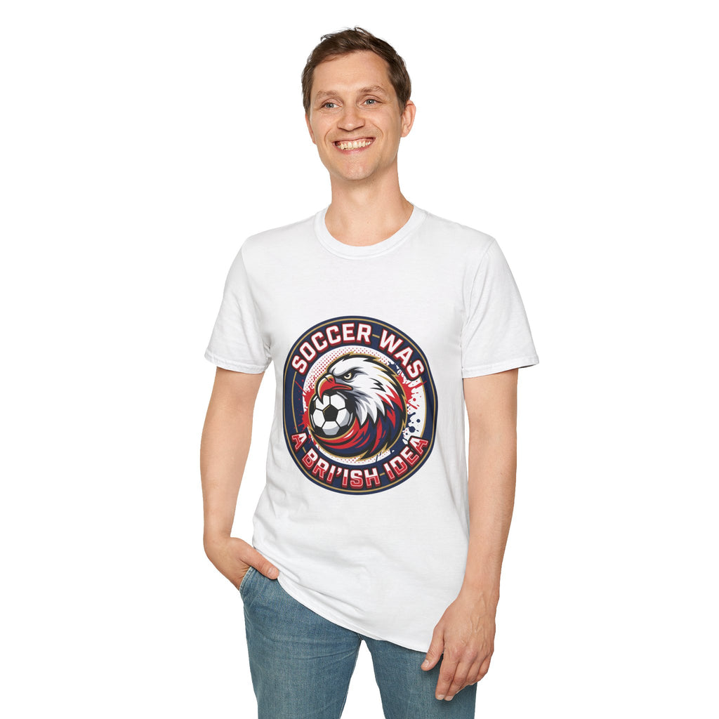 FIFA 2026 Soccer Eagle T-Shirt — "Soccer was a Bri'ish idea" Vintage Soccer Graphic Tee