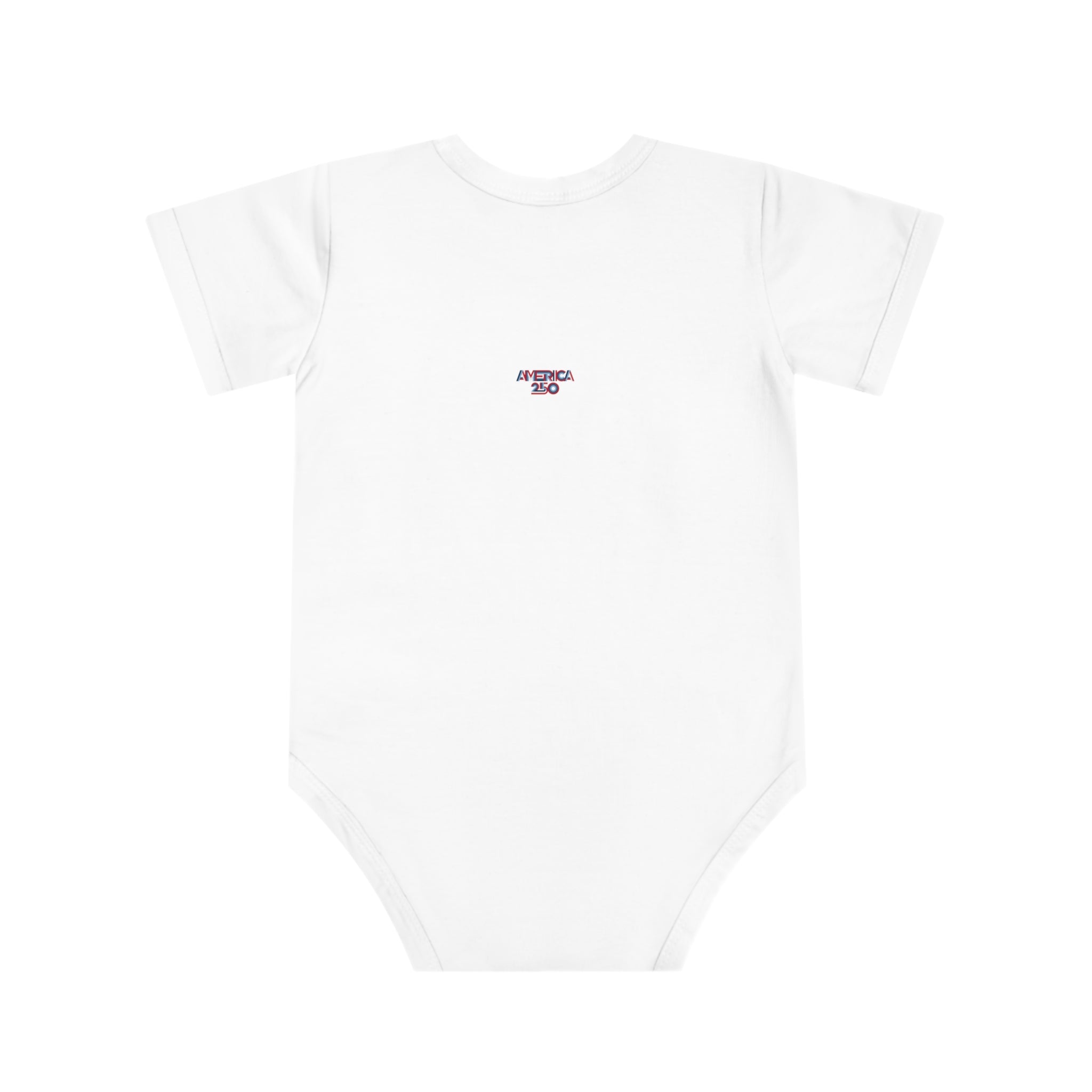 America 250 Baby Bodysuit — Retro Red & Blue Independence Day Onesie - Oryggy