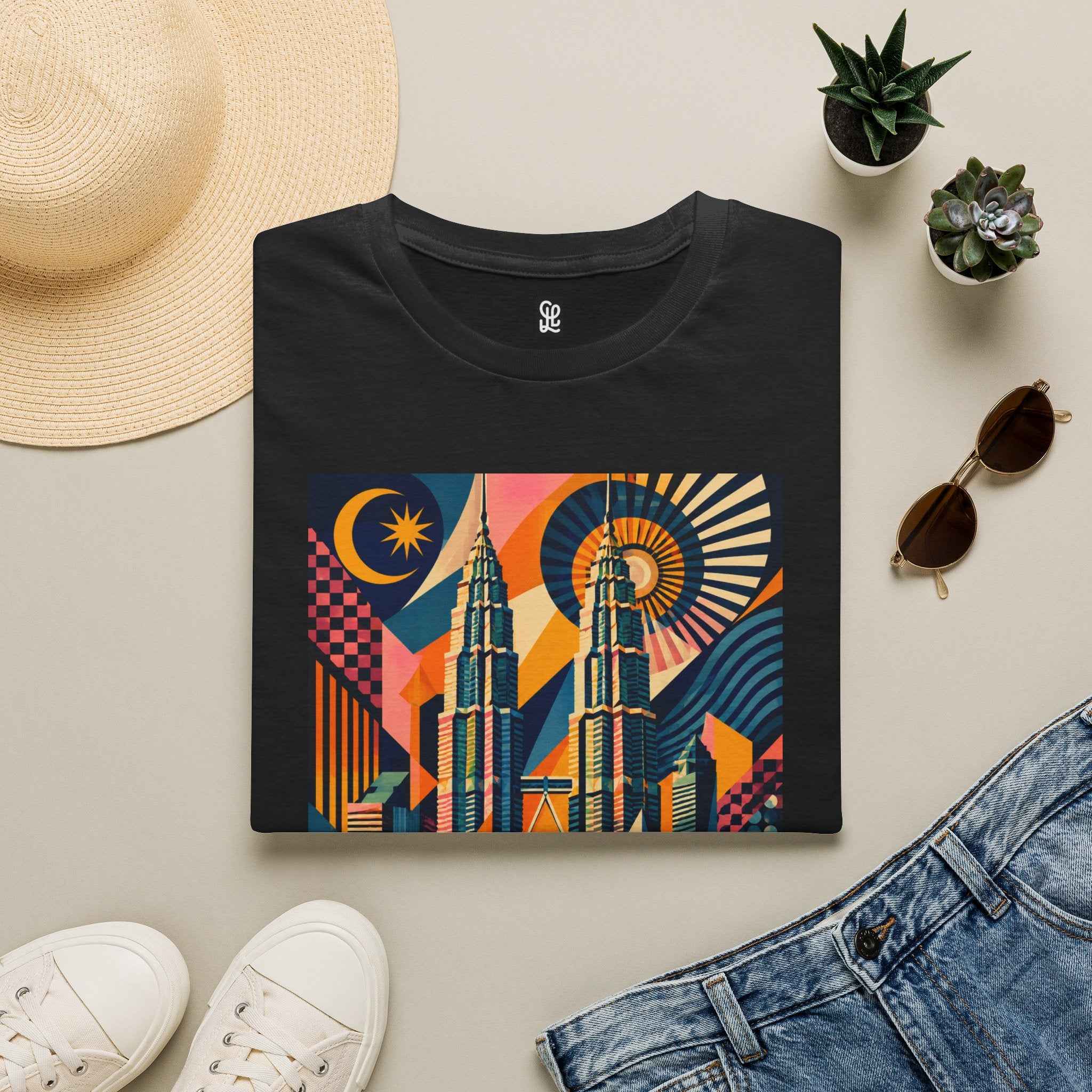 oryggy Originals Summer line Kuala Lumpur Poster Tee — Retro Petronas Towers Graphic T-Shirt