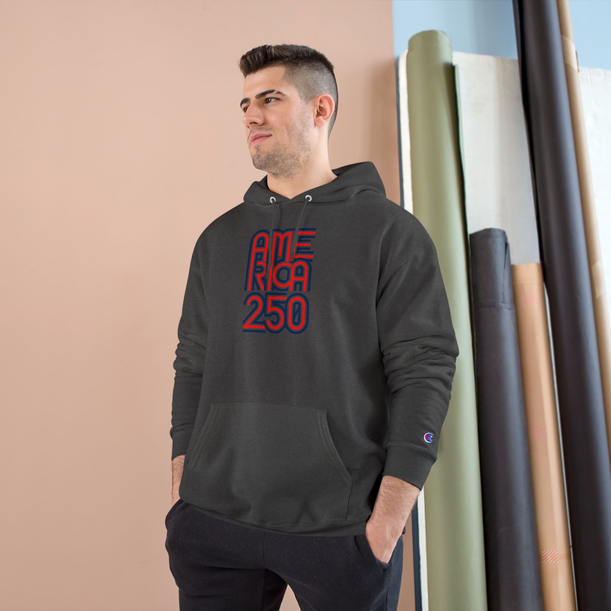 America 250 Hoodie — Retro Red & Blue 2026 Celebration Pullover