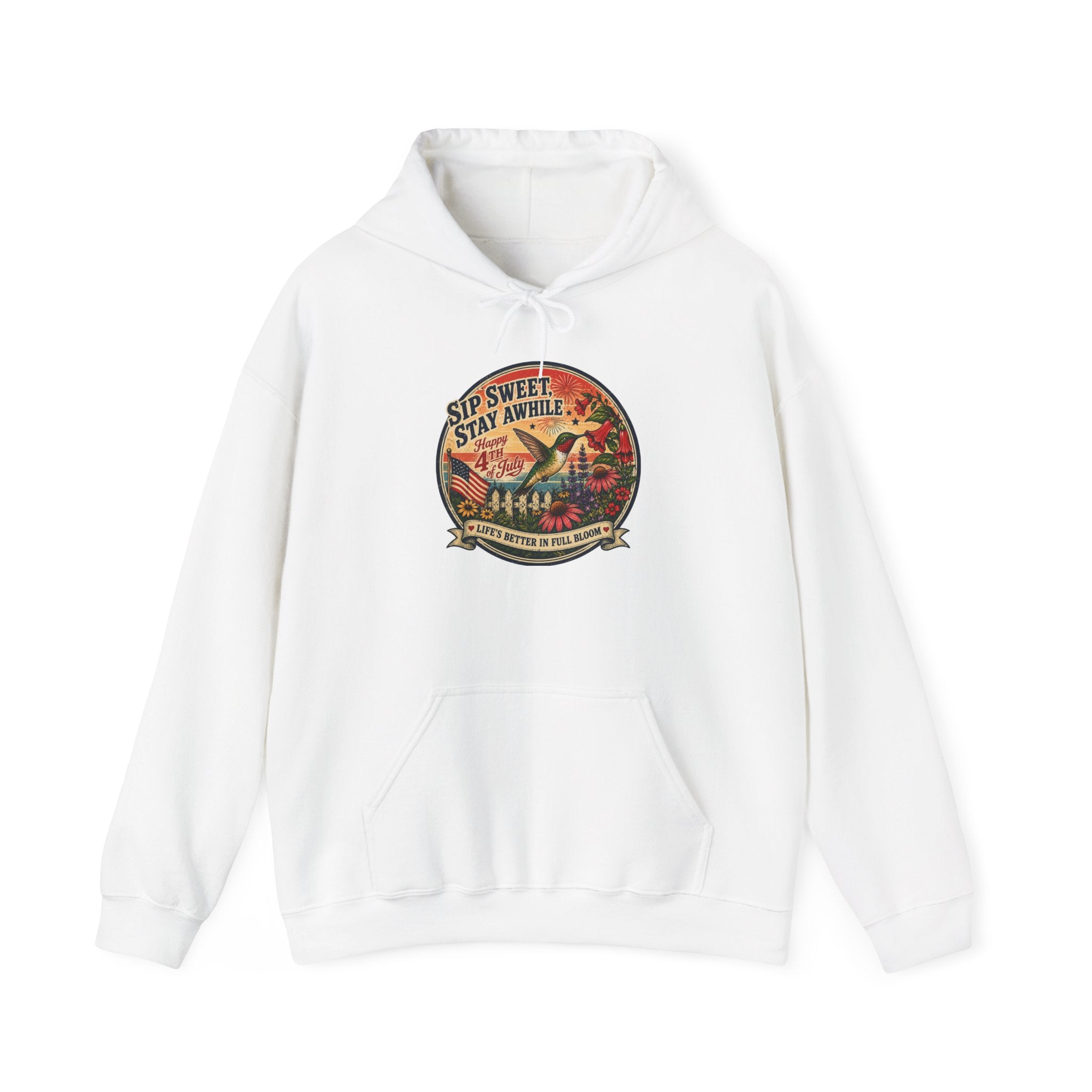 oryggy - america-250-unisex-heavy-blend™-hooded-sweatshirt-hummingbird-tee - Vintage Patriotic Apparel