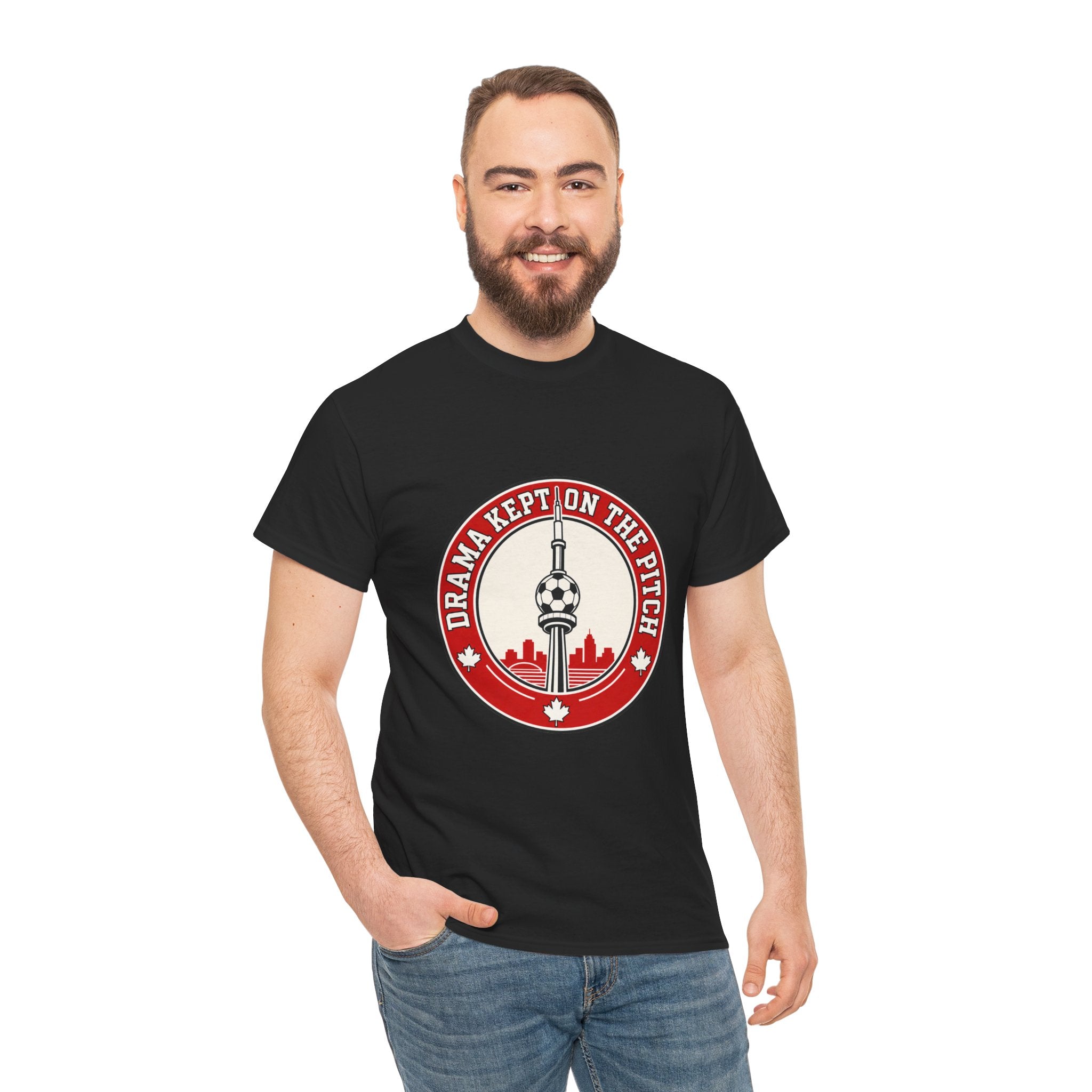 FIFA World Cup 2026 T-Shirt — oryggy "Drama Kept on the Pitch" Canadian Fan Tee