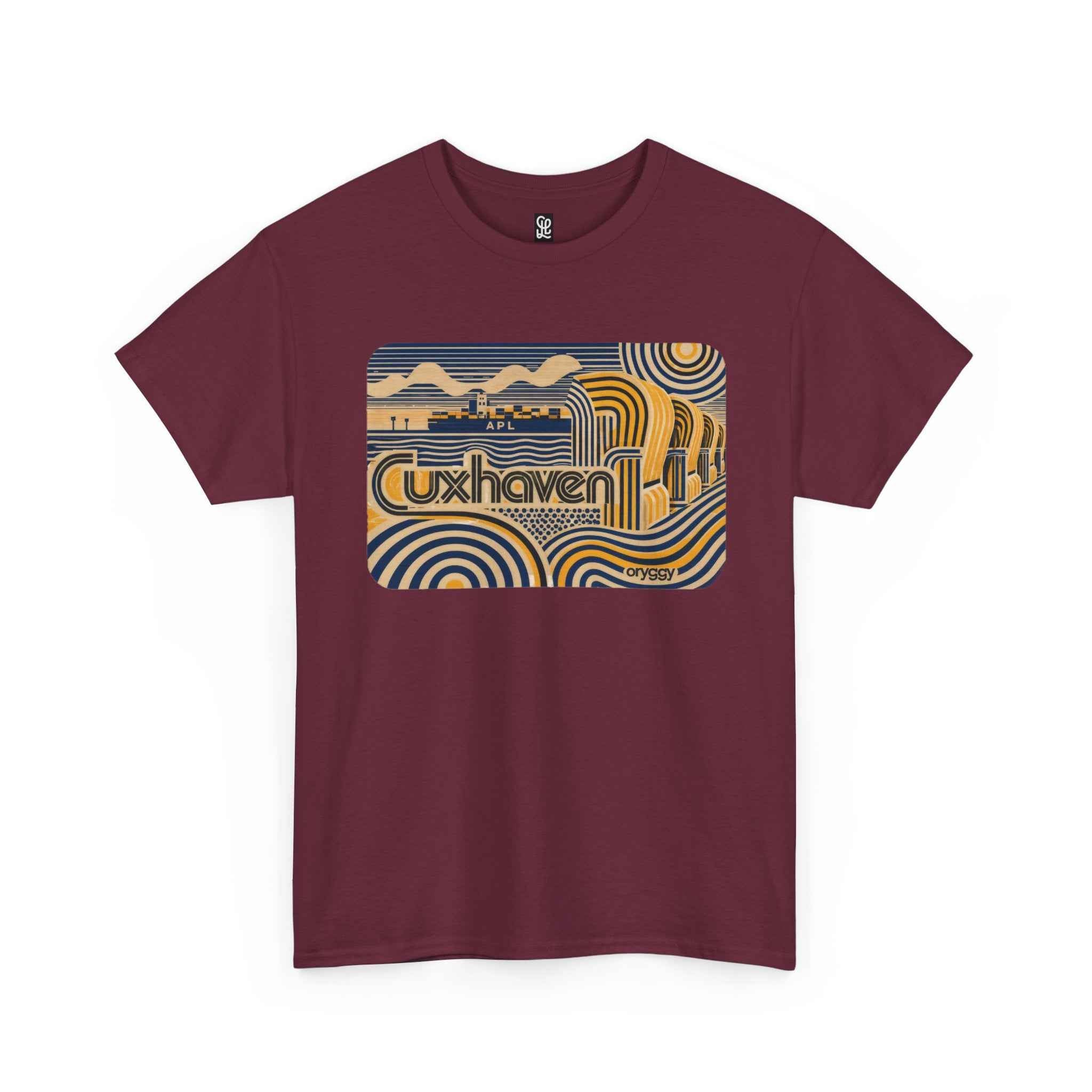 oryggy Originals Summer line Cuxhaven Retro Wave T‑Shirt — Vintage Coastal Graphic Tee