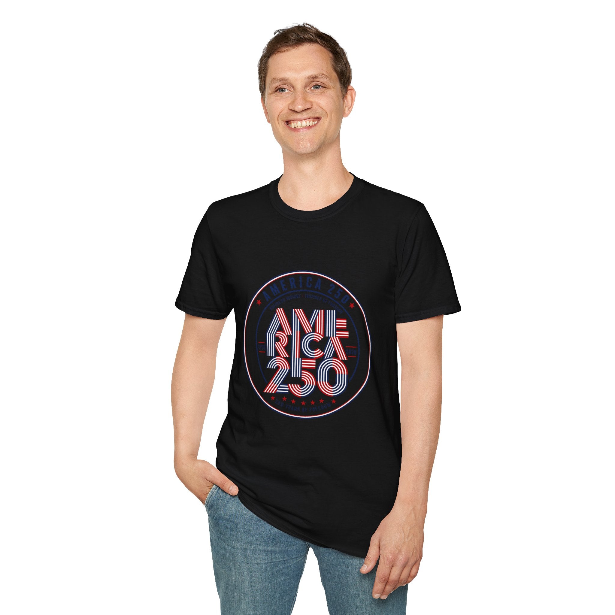 oryggy - america-250-celebration-t-shirt-patriotic-usa-independence-anniversary-tee - Vintage Patriotic Apparel