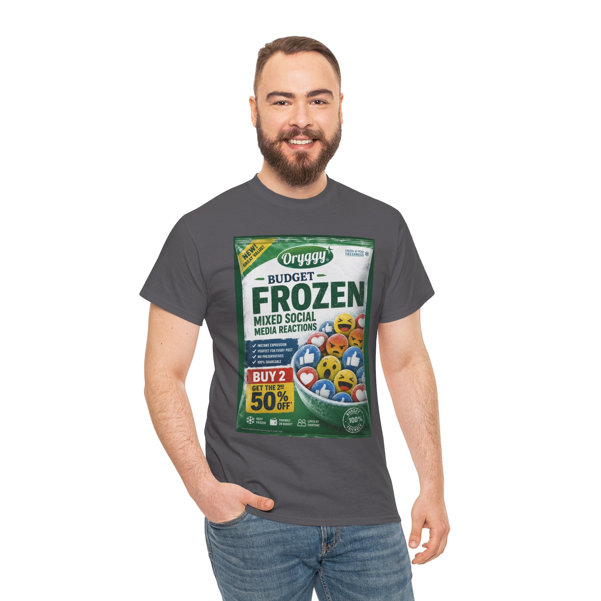 oryggy Originals Summer line 'Budget Frozen Mixed Social Media Reactions' Graphic Tee