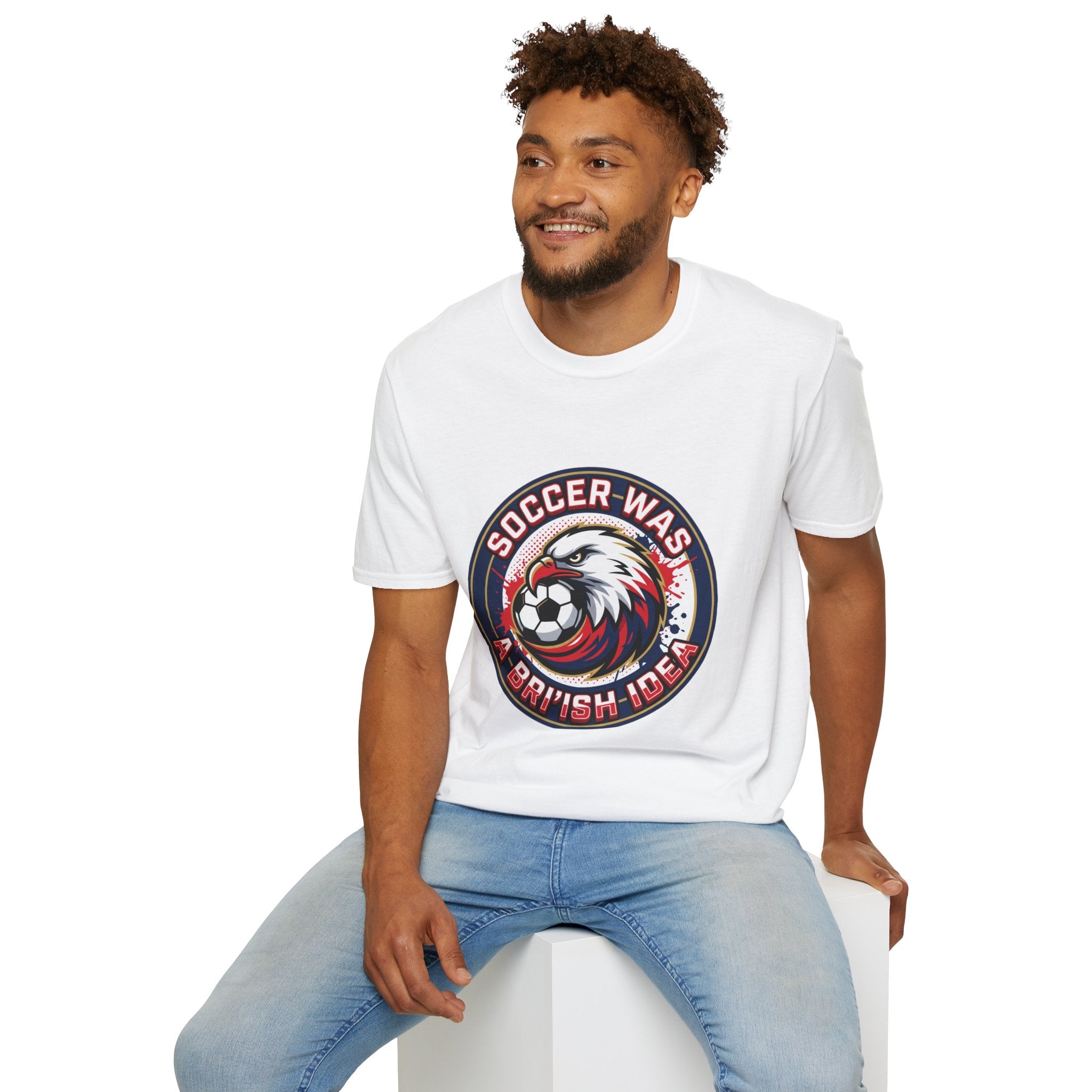 FIFA 2026 Soccer Eagle T-Shirt — "Soccer was a Bri'ish idea" Vintage Soccer Graphic Tee