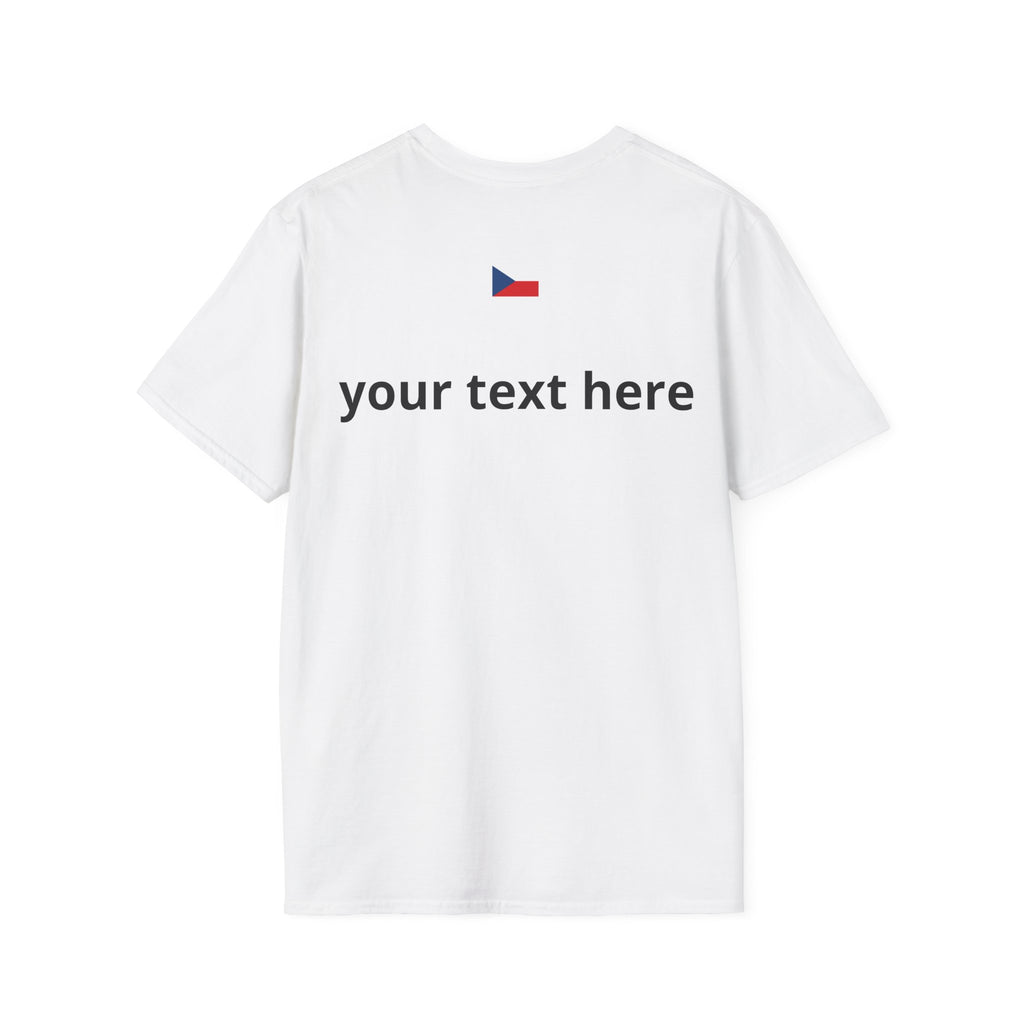 Soccer Swan Graphic T-Shirt — 'NEBUĎ L'ABUŤ' Personalized Czech Football Fan Tee