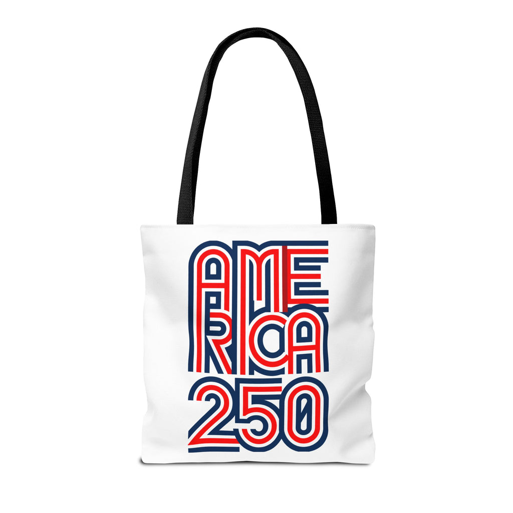 America 250 Tote Bag — Patriotic Red, White & Blue Commemorative Tote