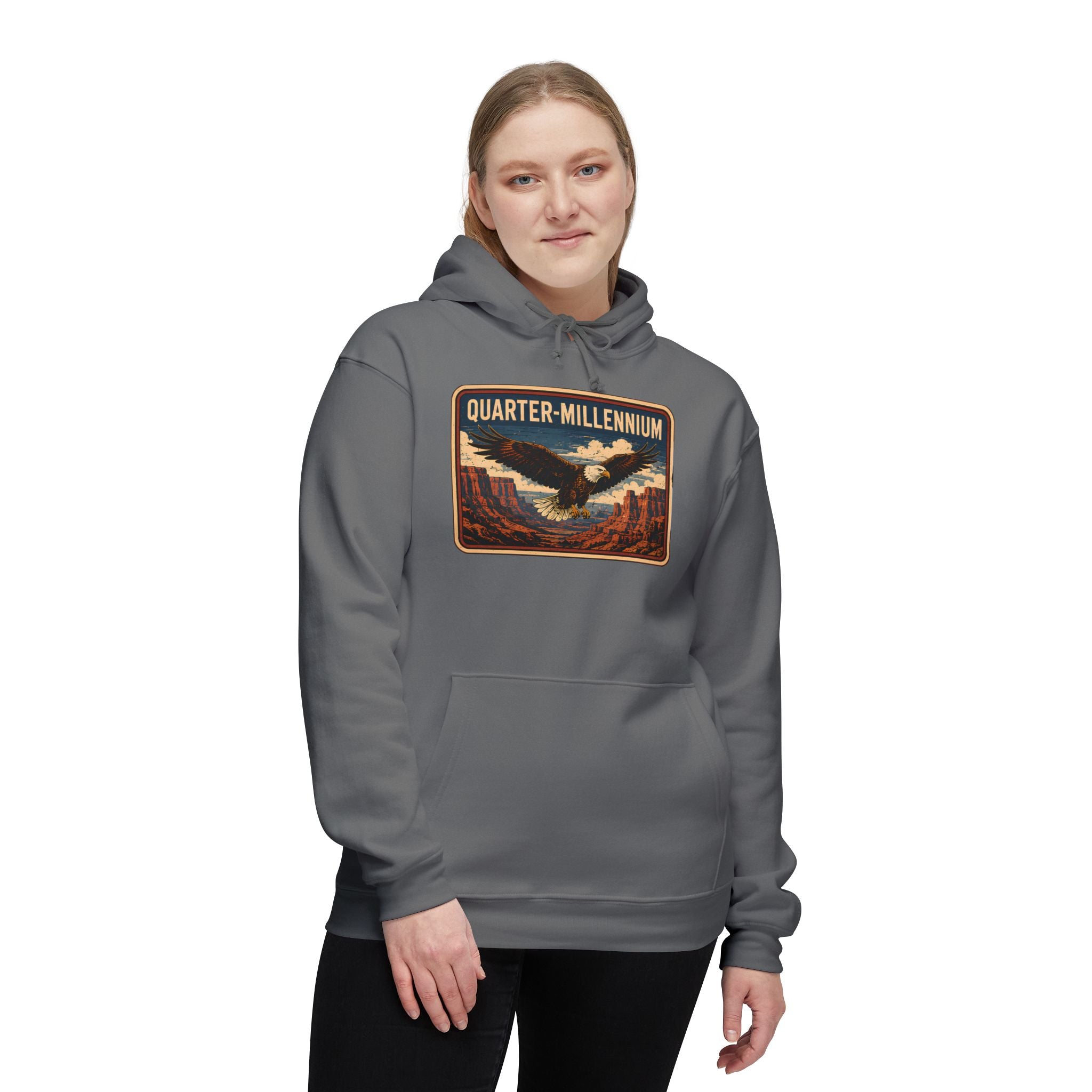 America 250 Quarter-Millennium Vintage Landscape Hoodie — Made in USA