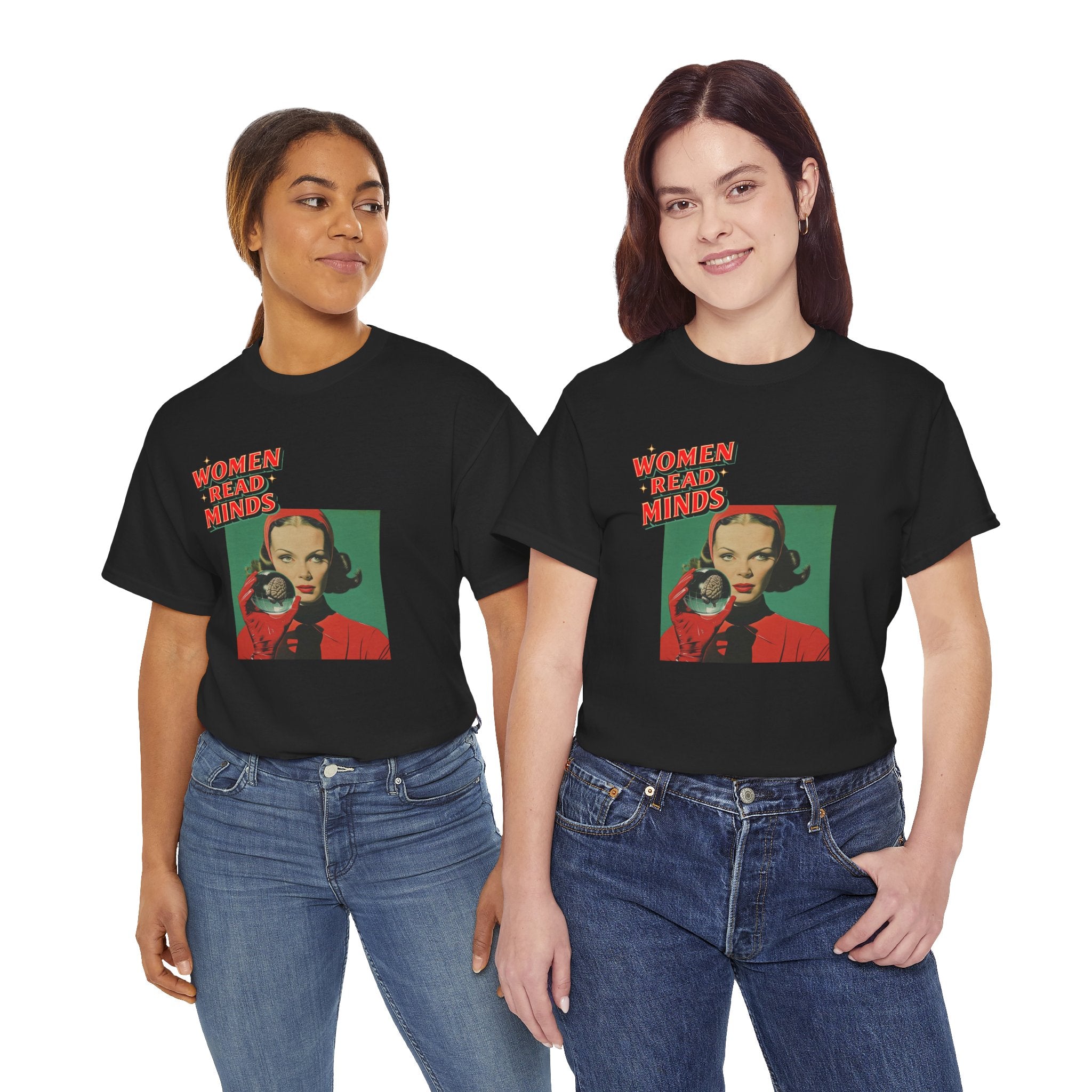 oryggy Originals Summer line Women Read Minds Tee — Retro Vintage Feminist Graphic T-Shirt