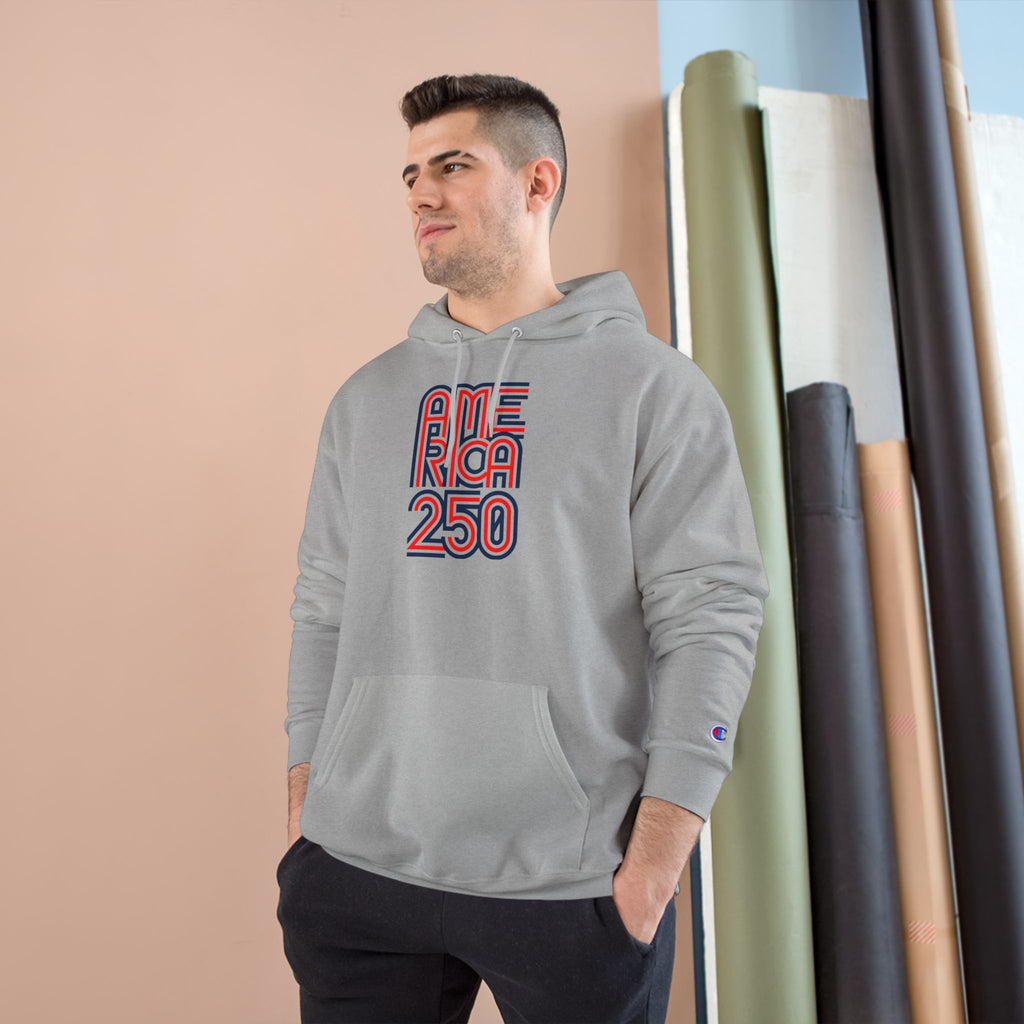 America 250 Hoodie — Retro Red & Blue 2026 Celebration Pullover
