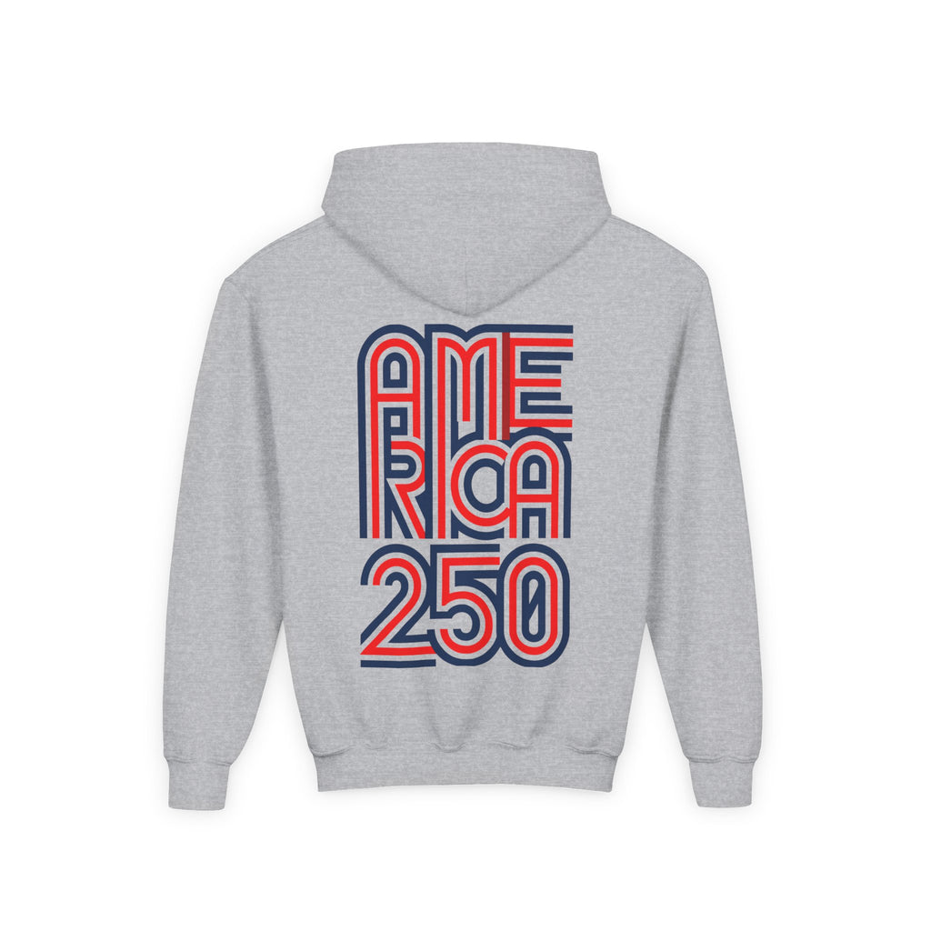 America 250 Hoodie | Patriotic Retro Typography, 250th Anniversary