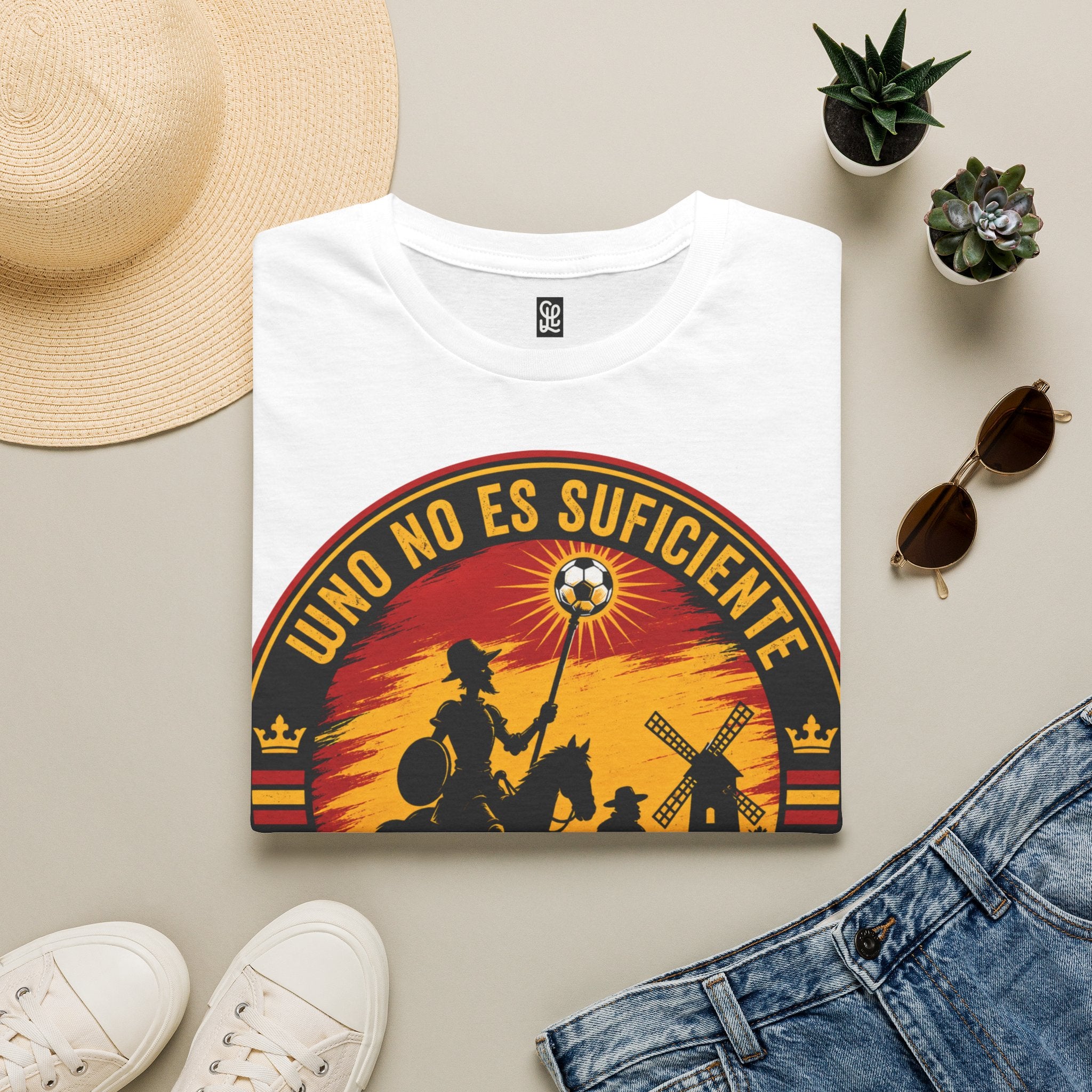 fifa-world-cup-2026-personalizable-spain-t-shirt-uno-no-es-suficiente-don-quixote-sunset-graphic - Retro Football Apparel oryggy
