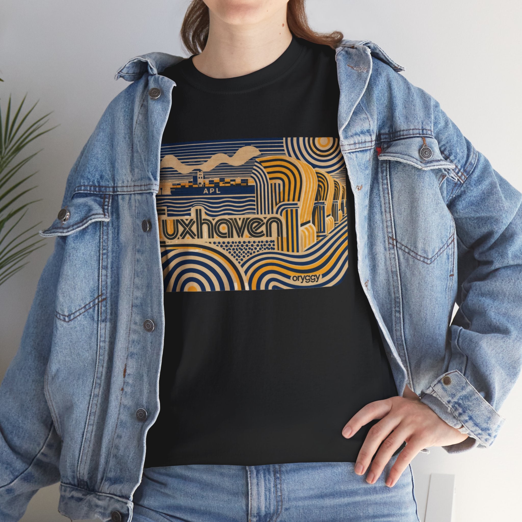 oryggy Originals Summer line Cuxhaven Retro Wave T‑Shirt — Vintage Coastal Graphic Tee