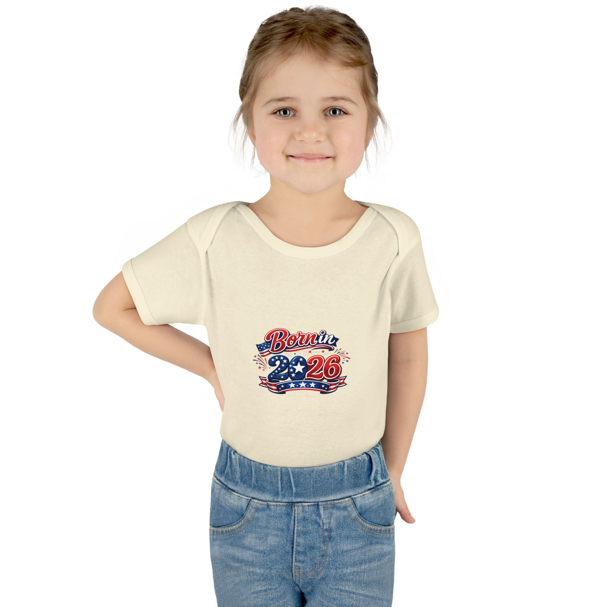 America 250 Personalized Baby Bodysuit - 'Bernin 2026' Patriotic Infant One-Piece (Custom Back Text)
