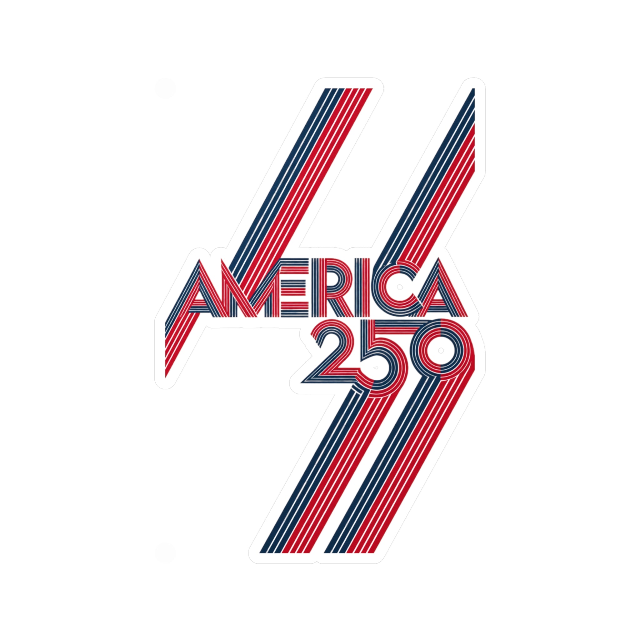 America 250 Retro Stripes Sticker | Kiss-Cut Vinyl Decal