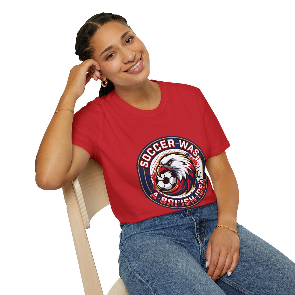 FIFA 2026 Soccer Eagle T-Shirt — "Soccer was a Bri'ish idea" Vintage Soccer Graphic Tee