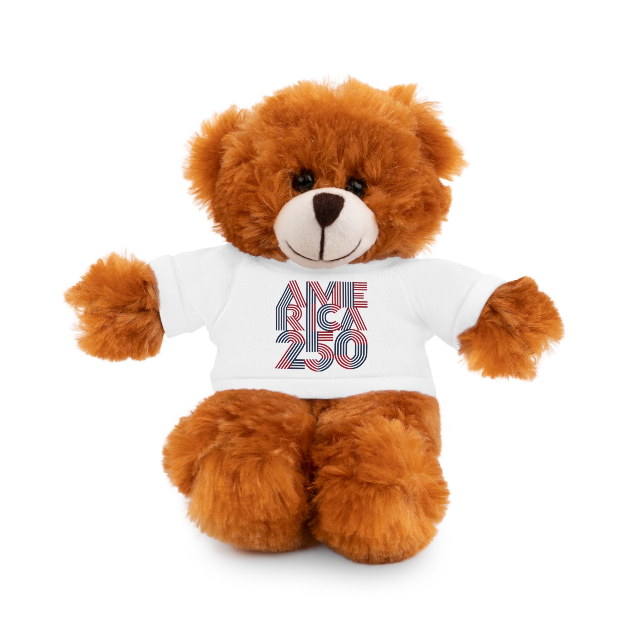 America 250 Teddy Bear plush | Patriotic stuffed animal with tee