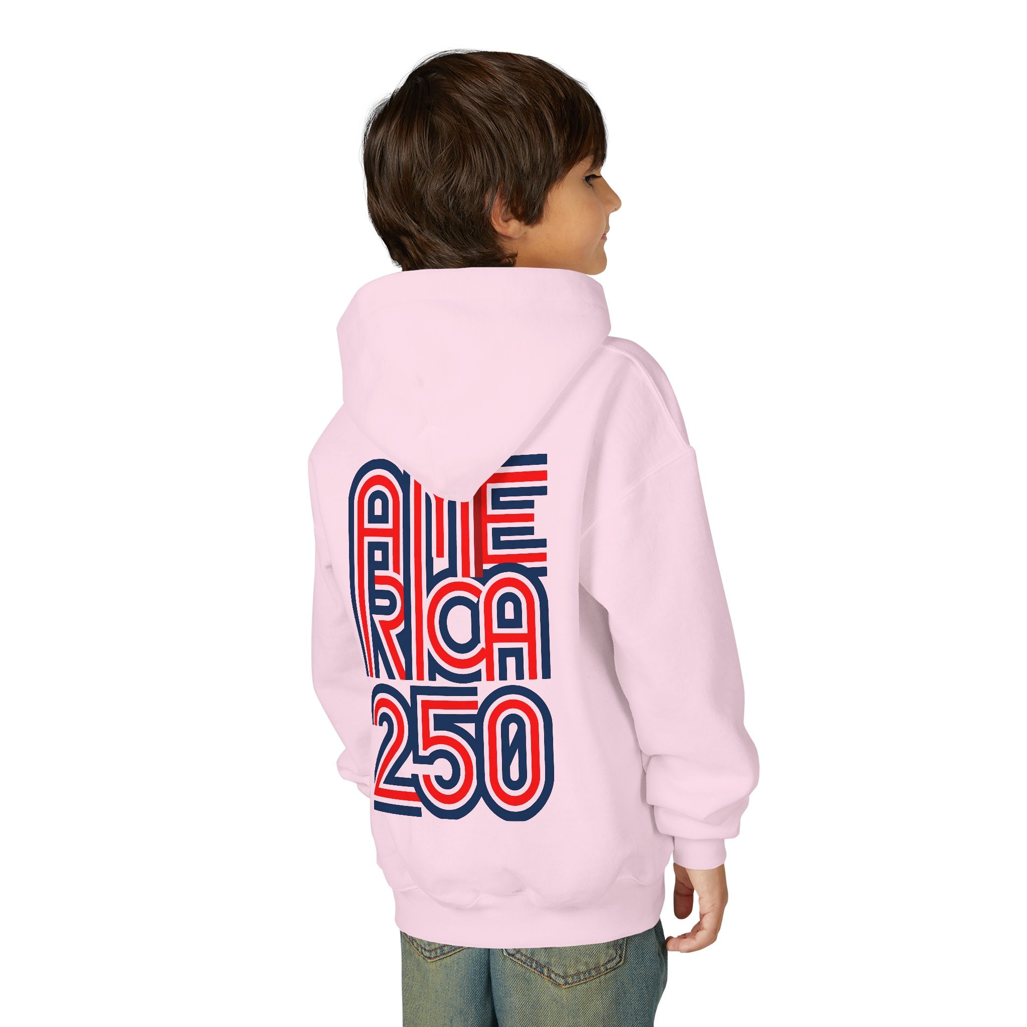 America 250 Hoodie | Patriotic Retro Typography, 250th Anniversary