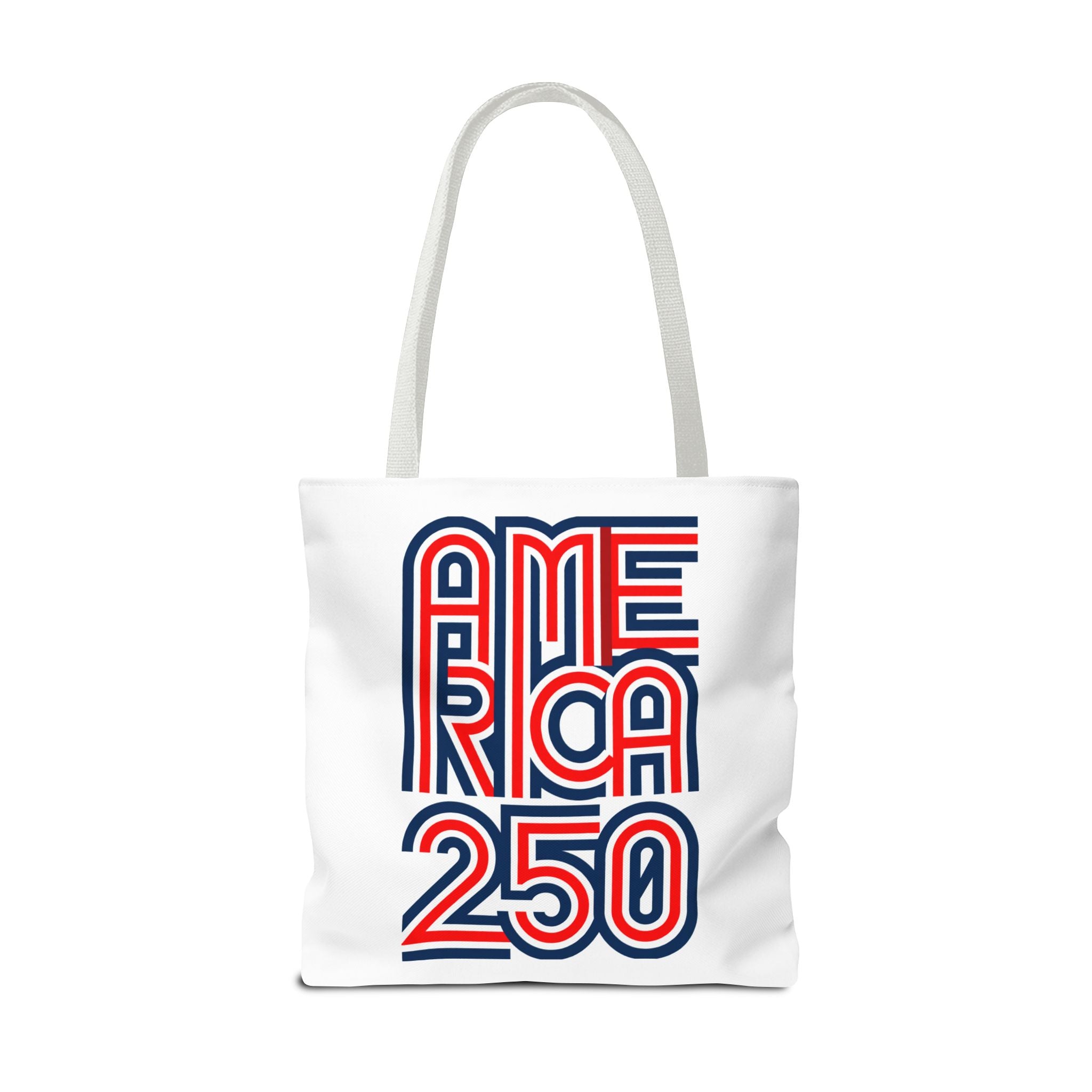 America 250 Tote Bag — Patriotic Red, White & Blue Commemorative Tote