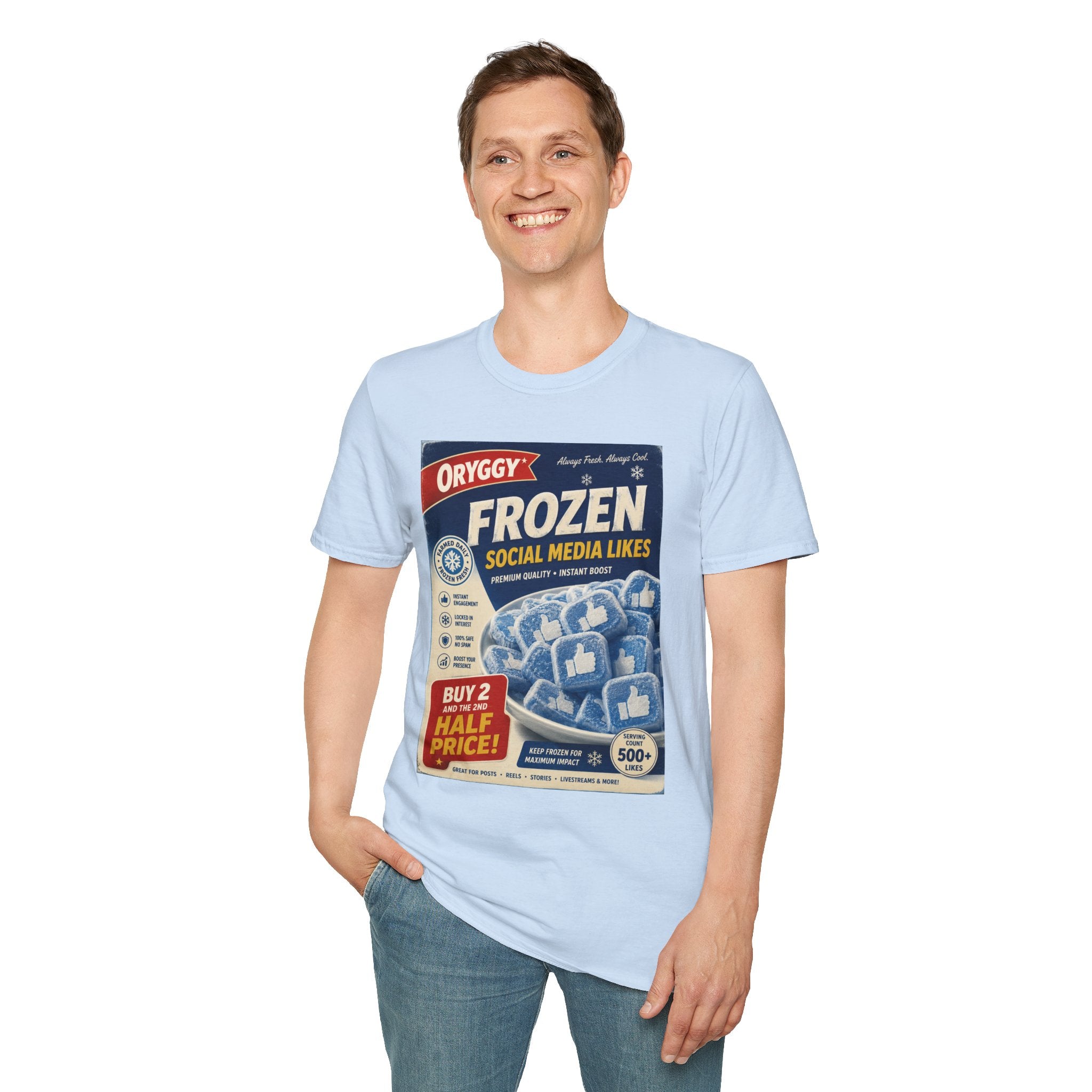 oryggy Originals Summer line 'Frozen Social Media Likes' Retro Graphic Tee